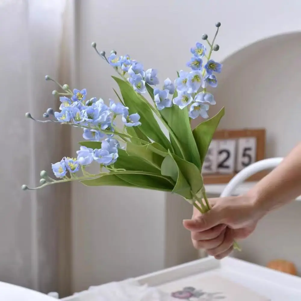 Fleurs de Muguet Artificielles Bleu – Lot de 5 Branches – Bouquet de Mariage Élégant – Lytech