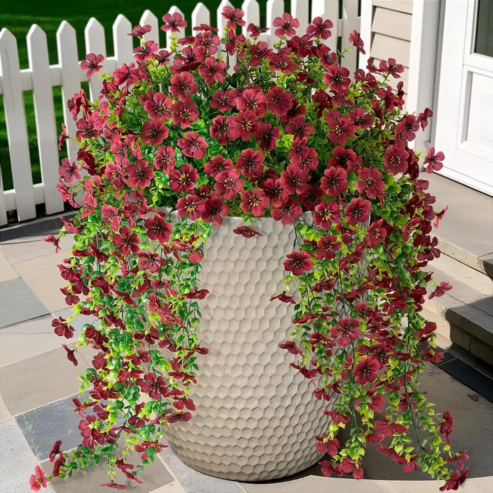 Fleurs Plastiques Artificielles pour Phalaenopsis 2 pièces rouge MCBOSON