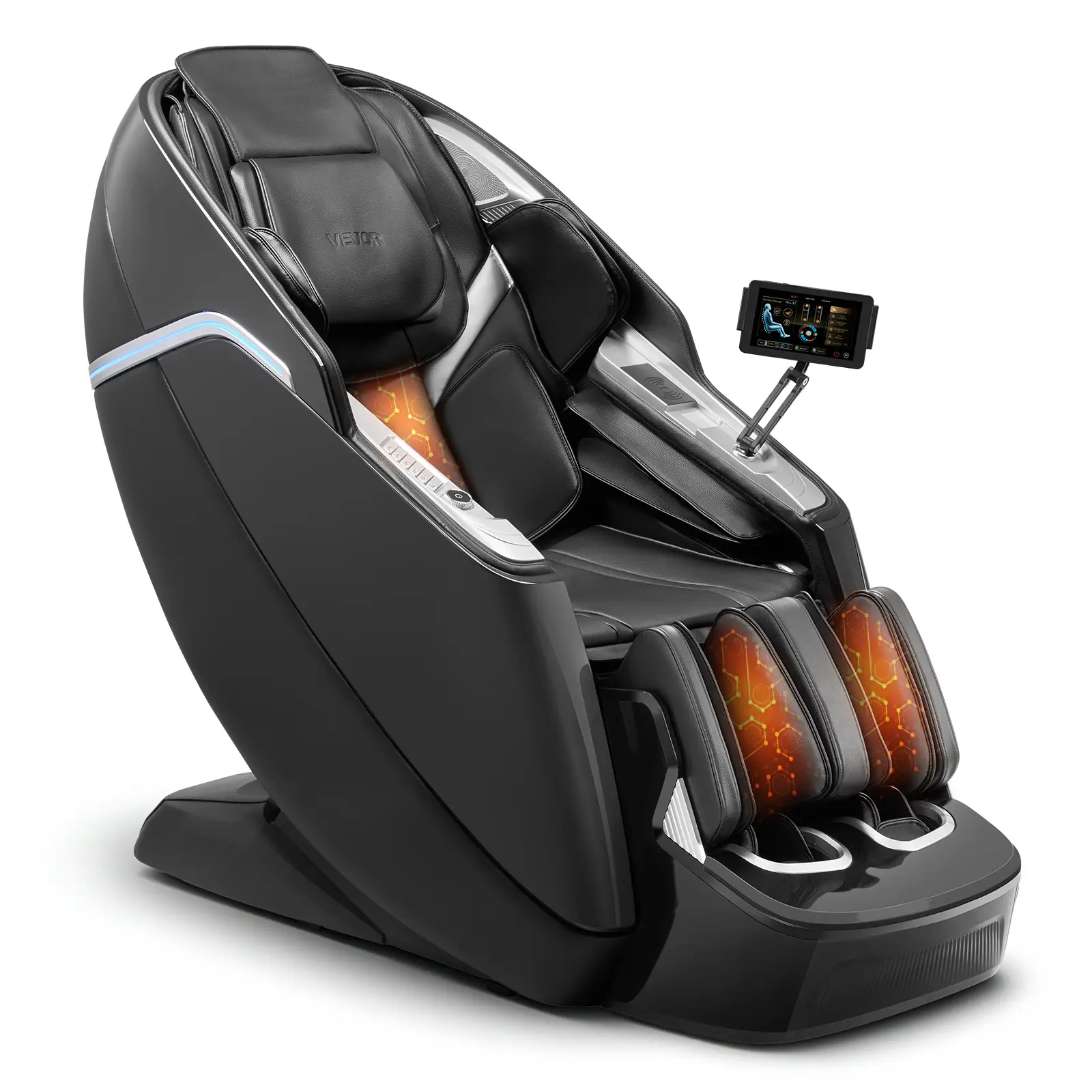 VEVOR Fauteuil massage rail SL, relaxation 3D/4D inclinable, zéro gravité, mode yoga, voix IA.