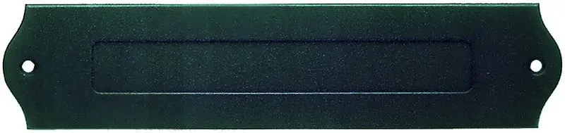 Entrée de boîte à lettre 1800 BOUVET – 260 x 60 mm – ouverture 170 x 25 mm – fer cémenté noir – 20083