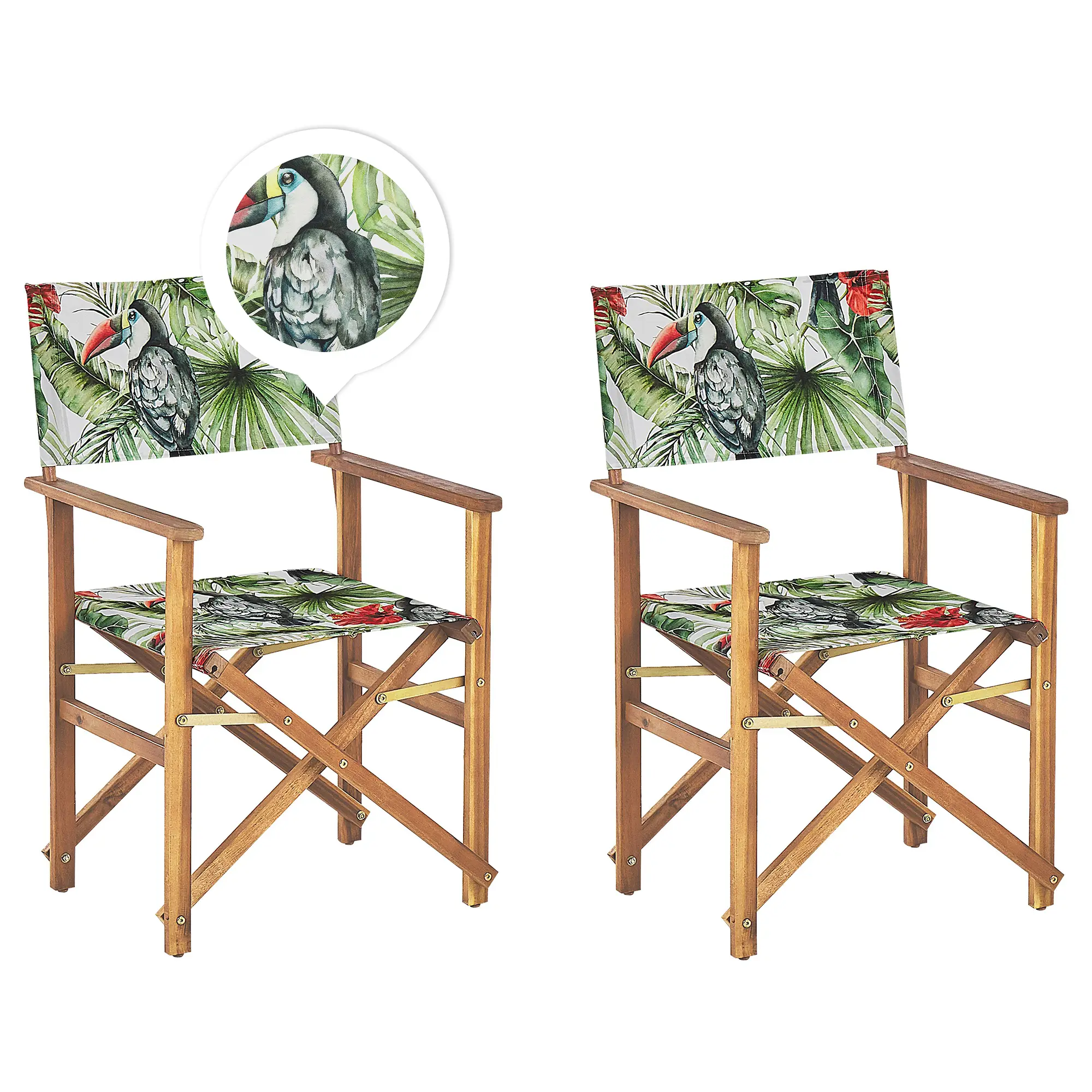 Chaise de jardin Tissu Vert CINE – Beliani