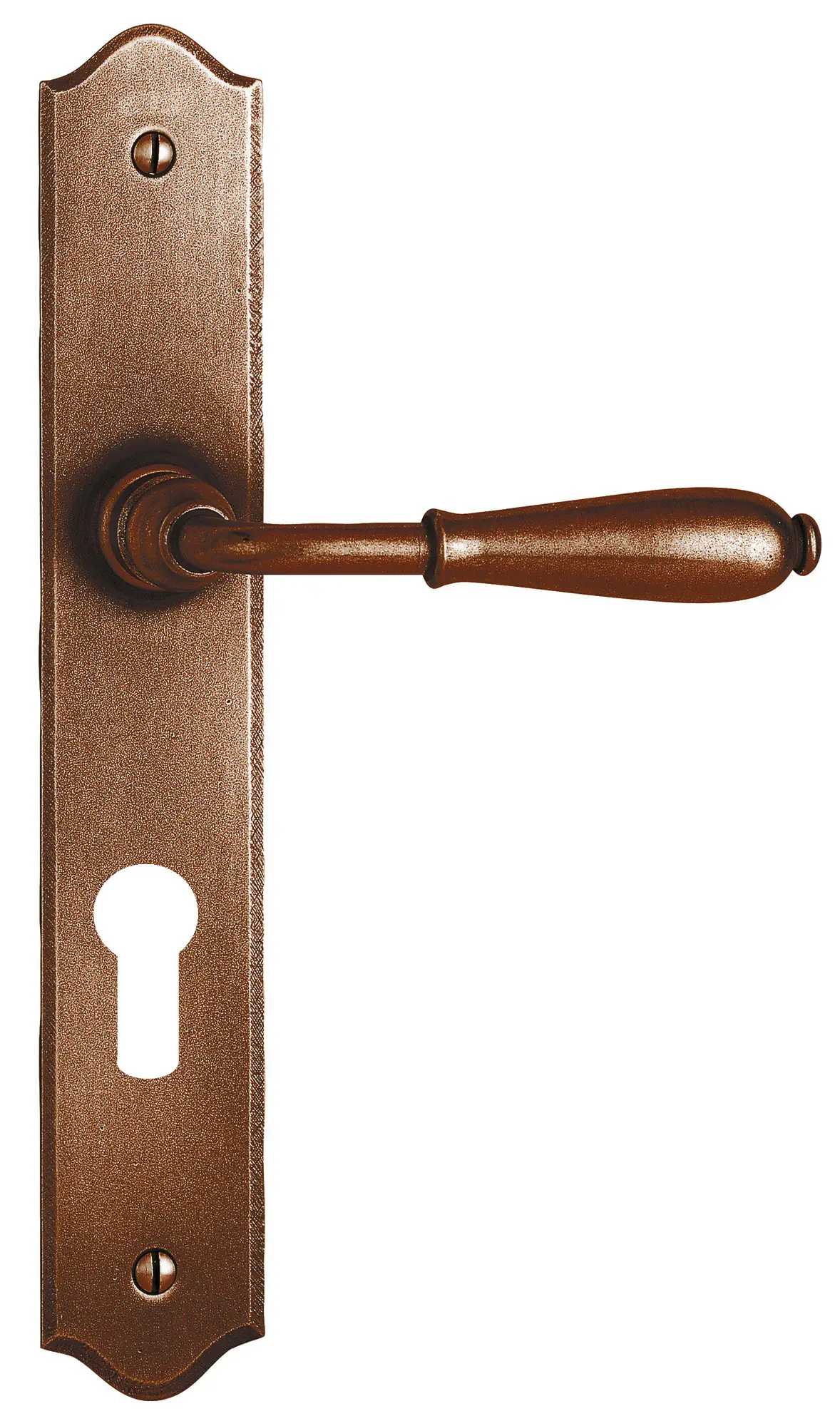 Ensemble double béquille sur plaque NEVERS fer rouillé clé I – BOUVET – 023615