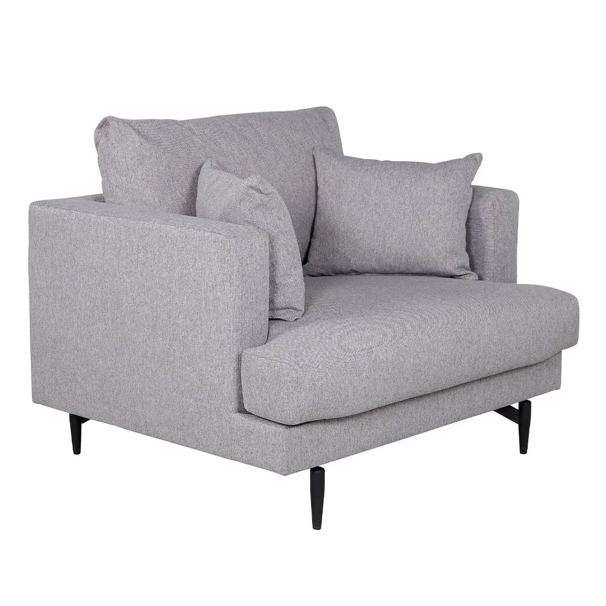 Fauteuil en Tissu «Sofia» 104cm Gris