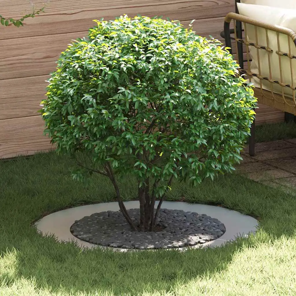 Entourage d’Arbre Plat Acier Galvanisé pour Jardin Protection Parterre Ø90 cm Gris – ComfortXL Outdoor Living