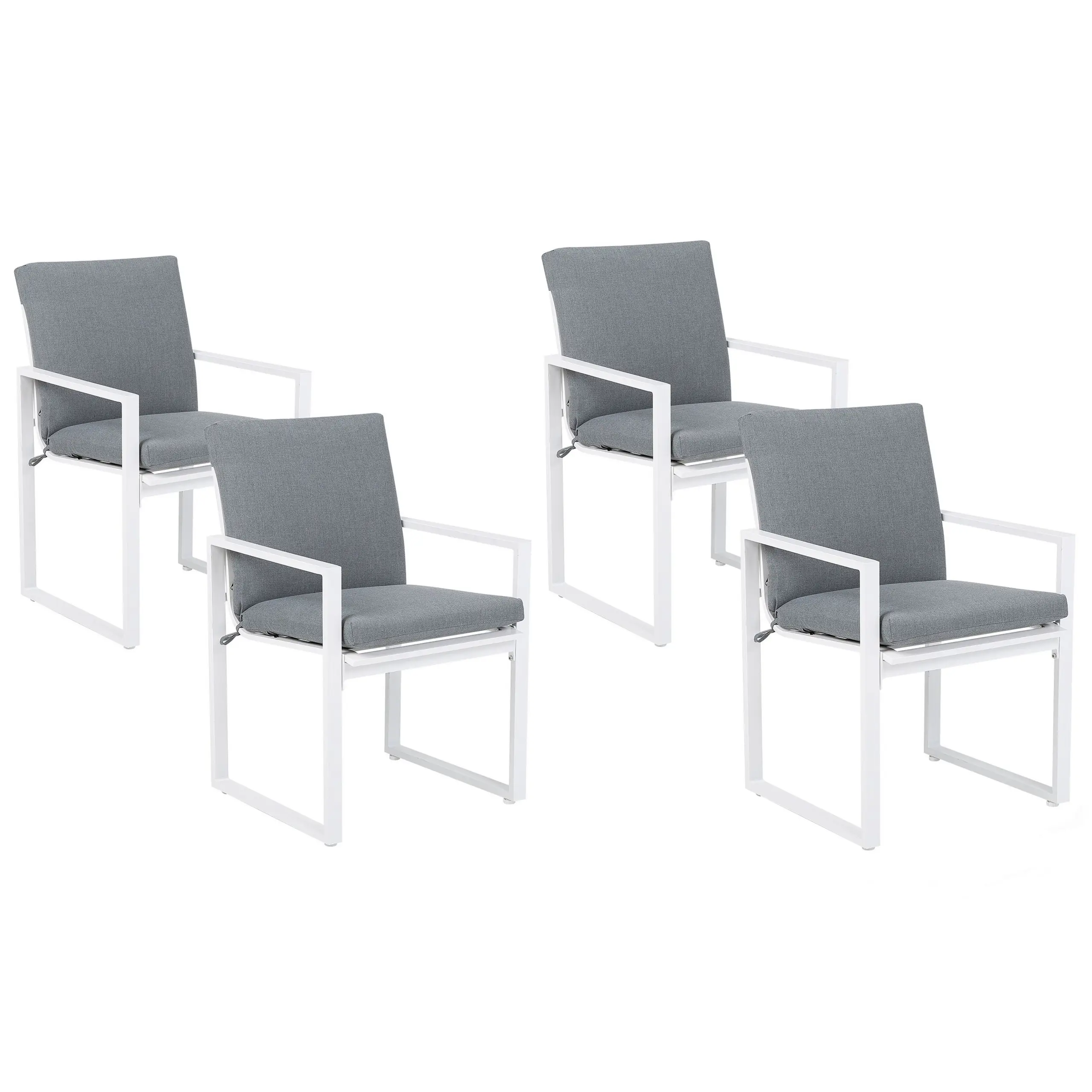 Chaise de jardin Tissu Gris PANCOLE Beliani