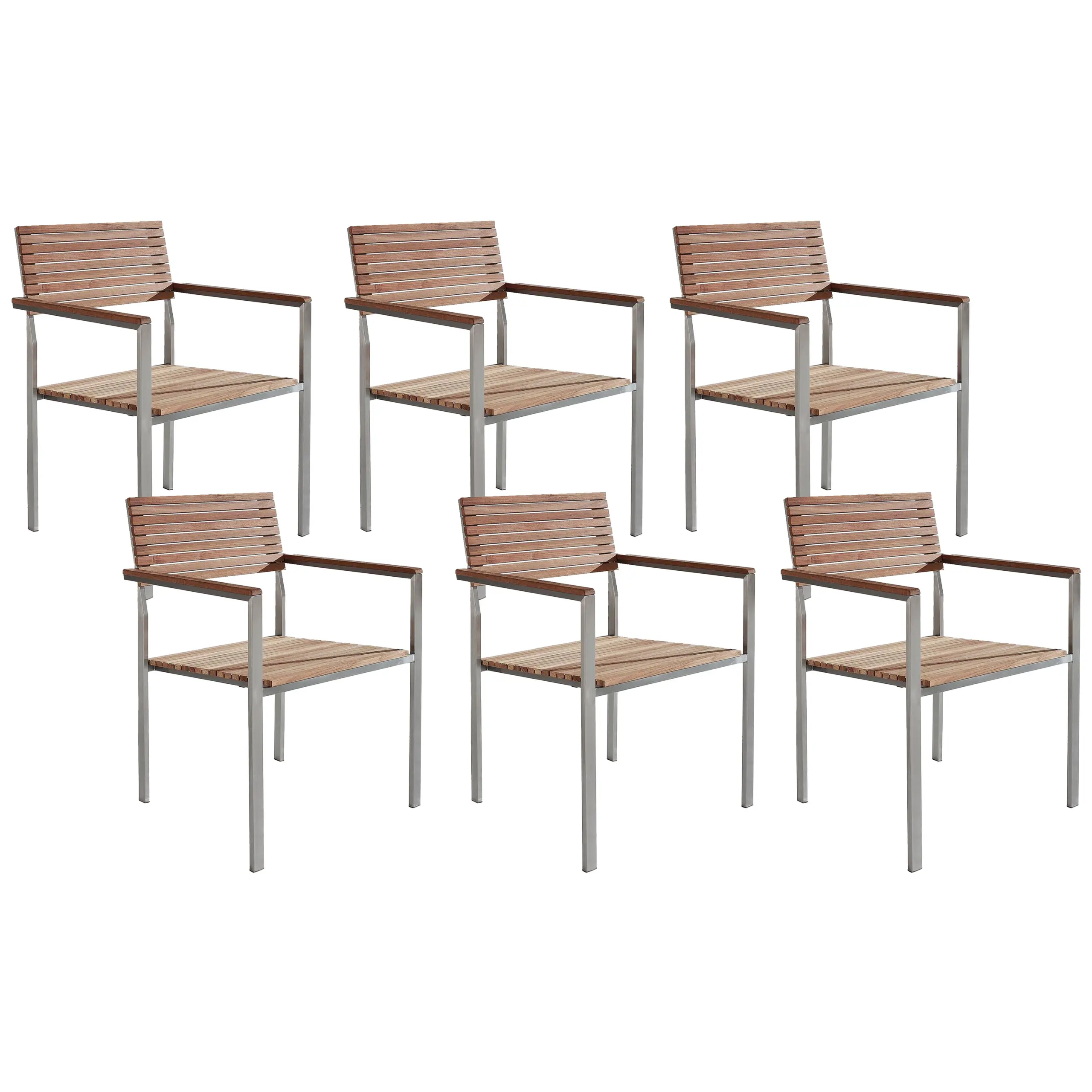 Chaise de salle à manger Teck Marron VIAREGGIO – Beliani