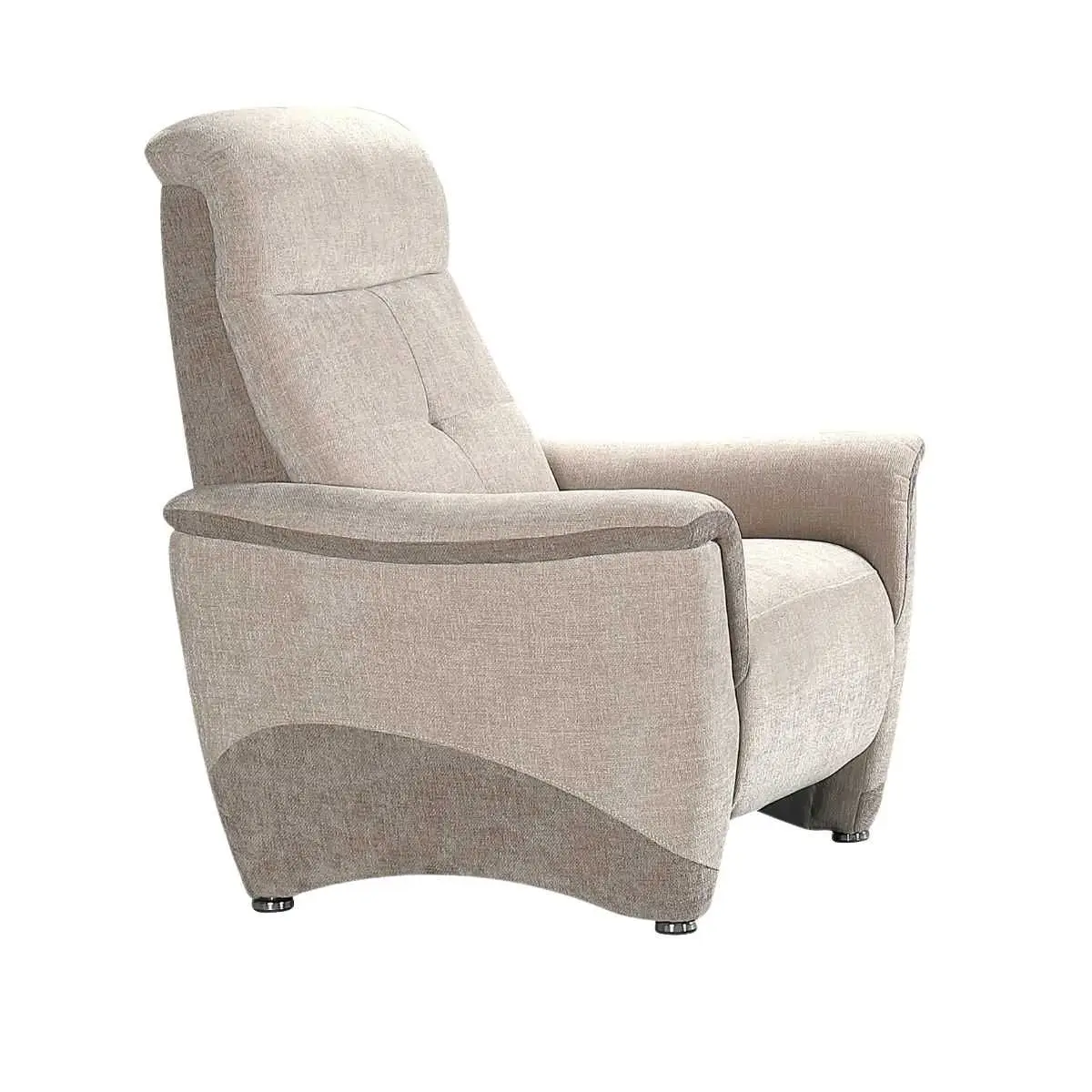 Fauteuil fixe tissu maillé ultra doux bicolore beige – AUSTRAL