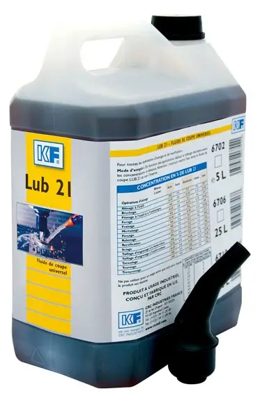 Fluide de coupe soluble universel KF SICERON – Bidon 5L – 6702