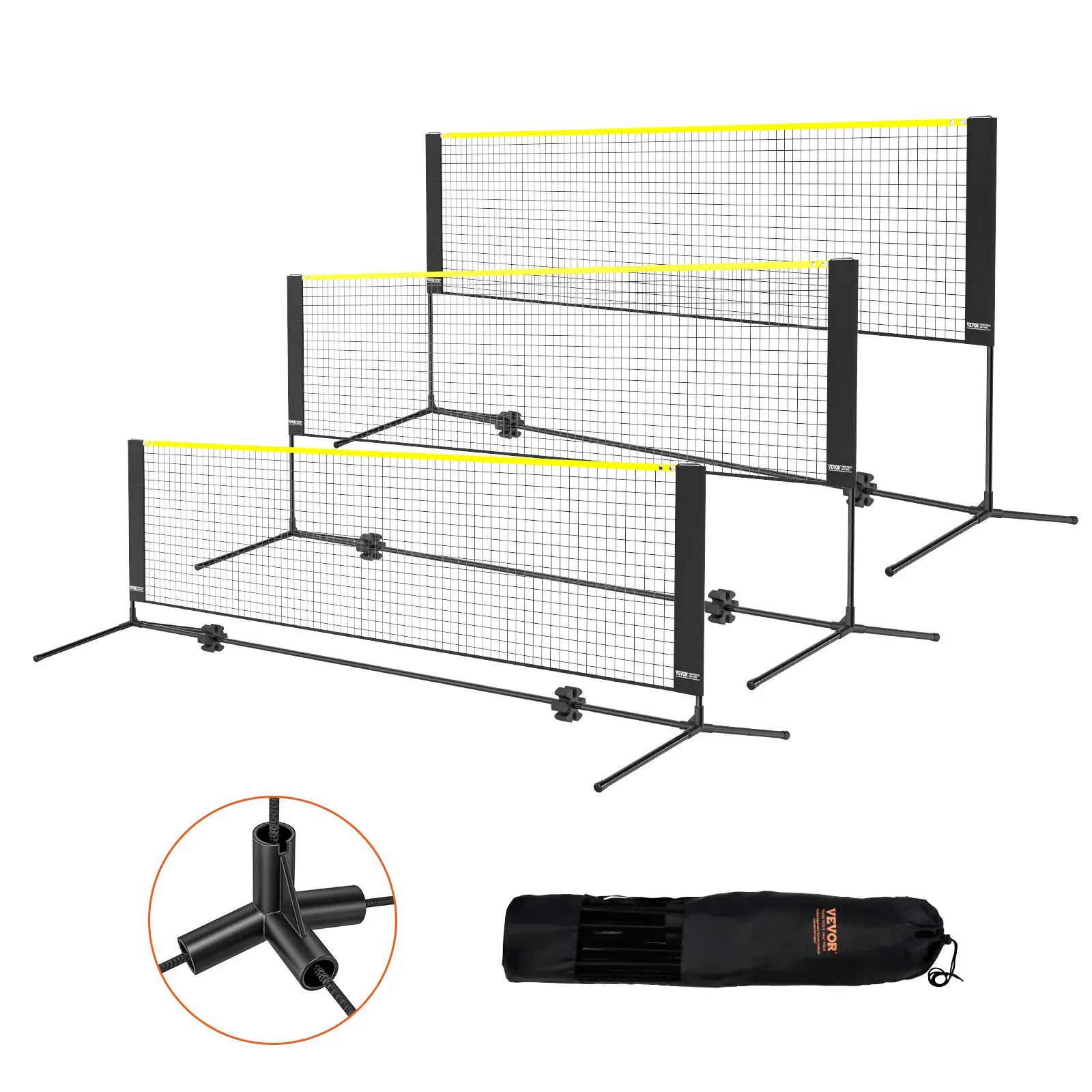 VEVOR Filet badminton tennis pickleball volley-ball portable 3,02 m, extérieur.