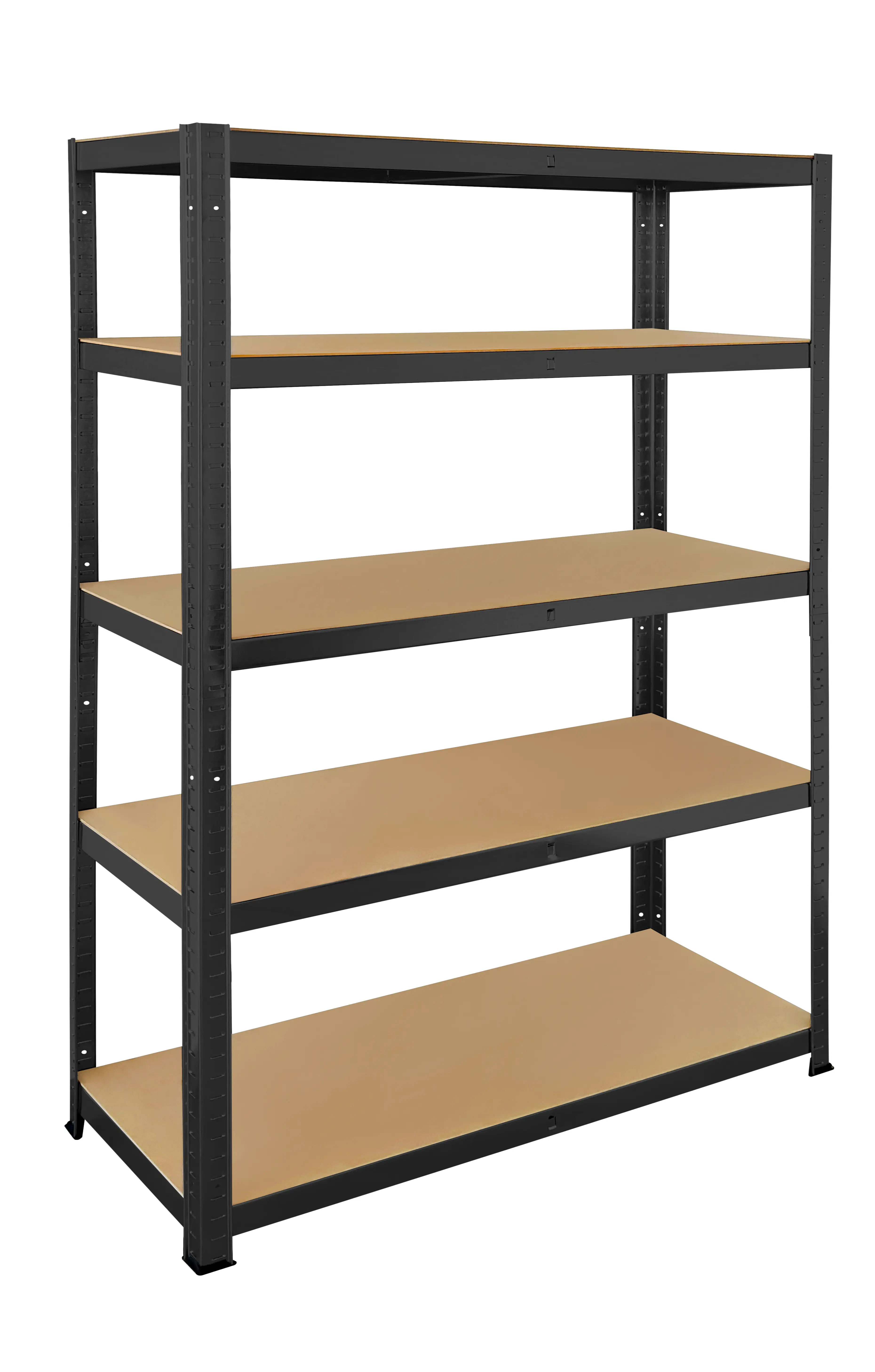 étagère heavy duty 180x120x45 cm 5 étagères 175kg noir – PRACTO
