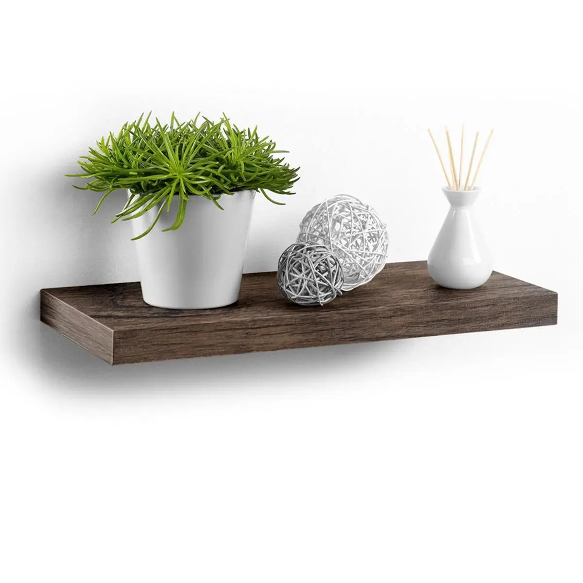 Étagère Murale Design «Flottante» 50cm Noyer