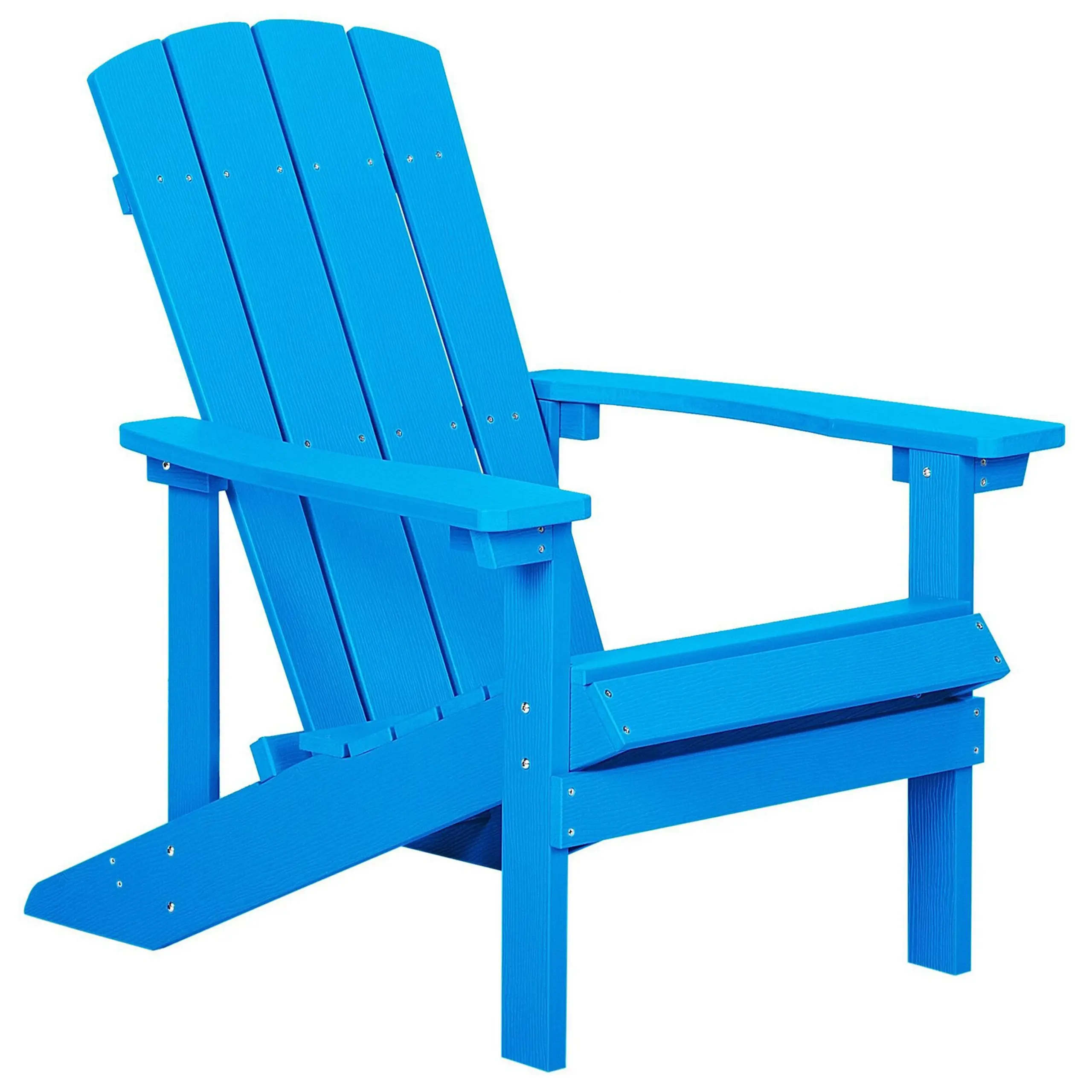 Chaise de jardin Bois synthétique Bleu ADIRONDACK – Beliani