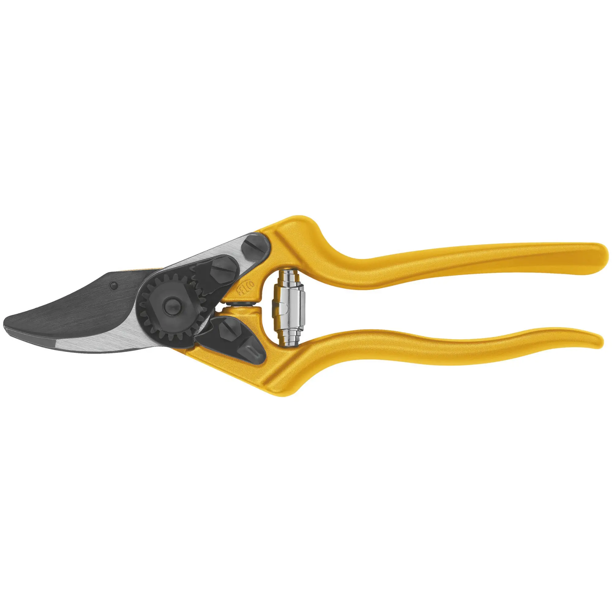 FELCO 6 Sécateur personnalisable Lame F-Tech / Poignées dorées, coupe nette 20 mm, aluminium forgé, fabrication suisse