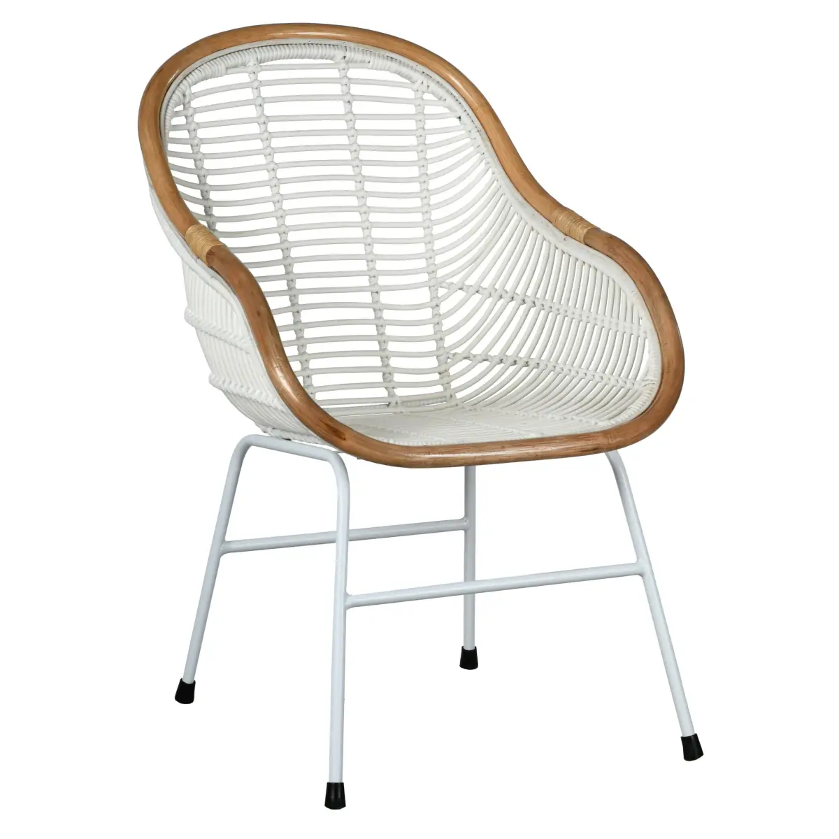 Fauteuil en rotin synthétique ajouré Luce