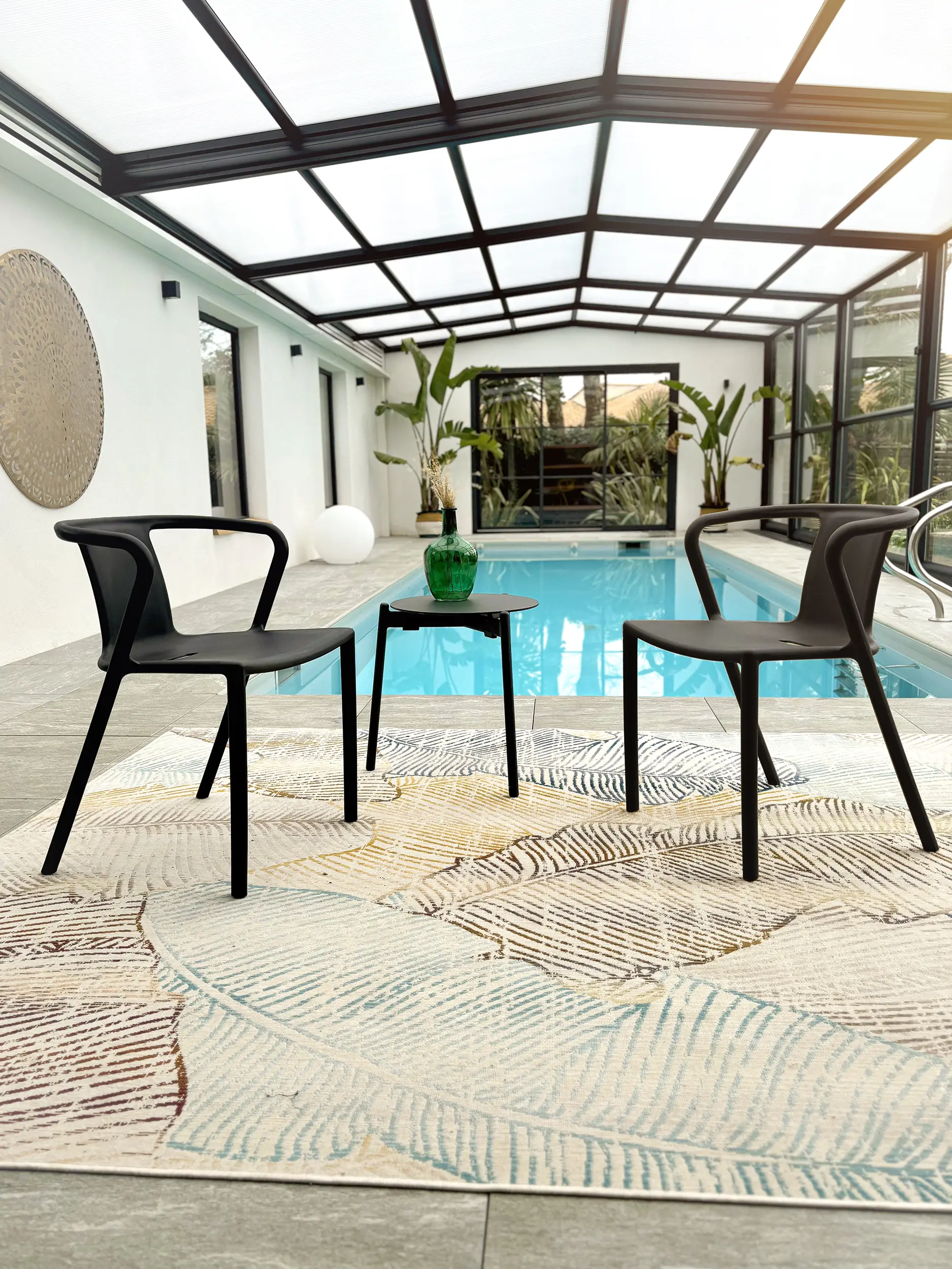 Fauteuil de jardin empilable en Polypropylène – Noir – DIEGO