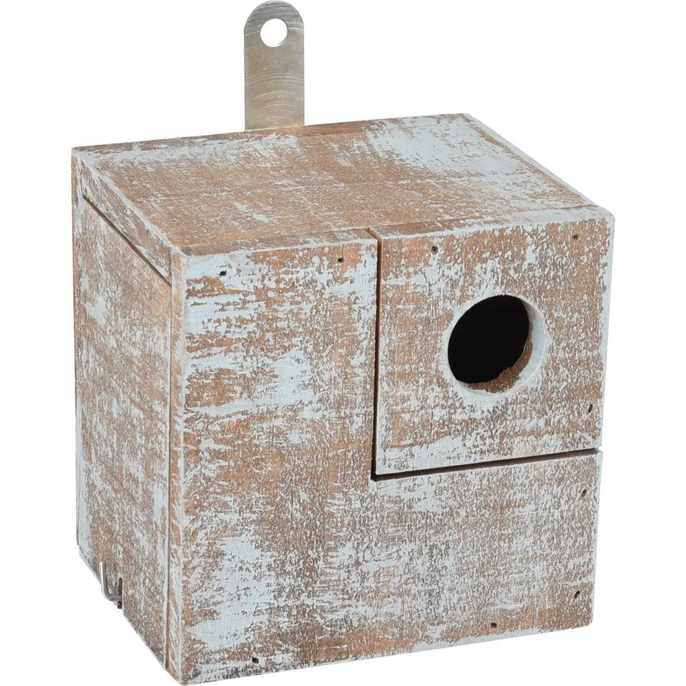 Flamingo – Nichoir Georgia forme cube 12 cm pour oiseaux