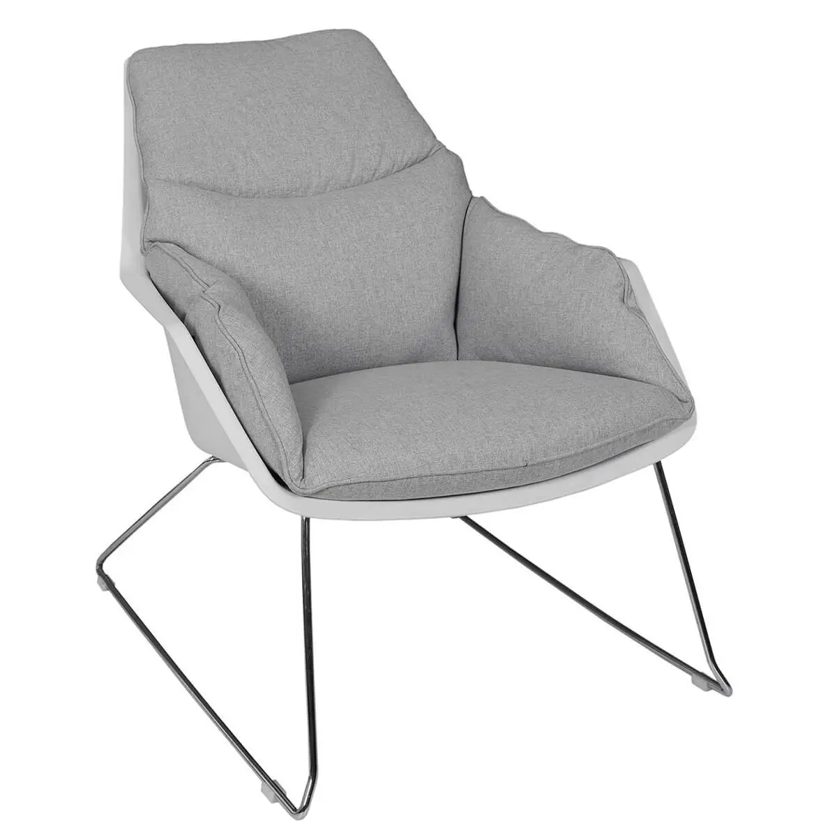 Fauteuil Incliné Gris Coque Blanche – LOUNGE