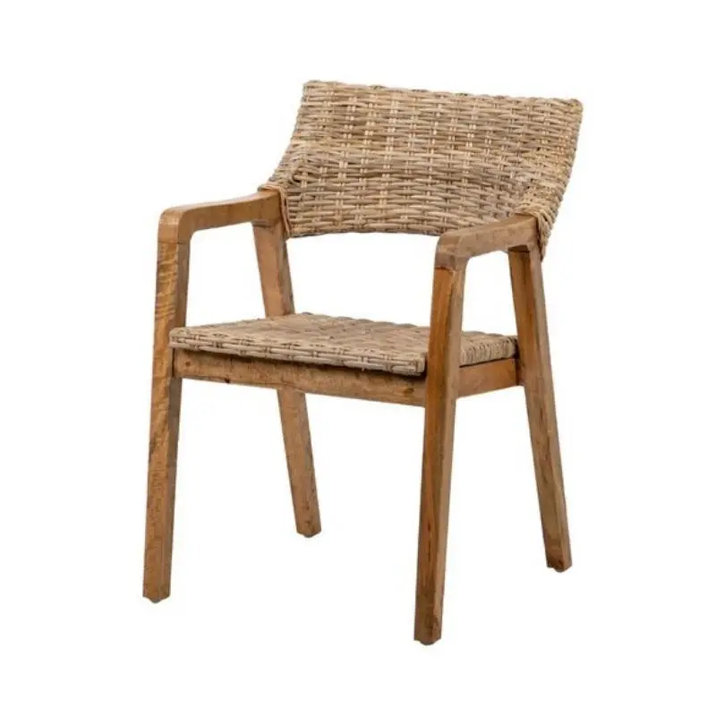 Fauteuil Garpe rotin bois naturel 54x57x81cm