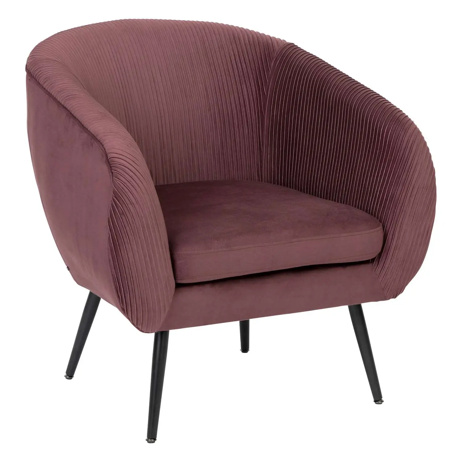 Fauteuil en velours SOLARO – Vert – Atmosphera