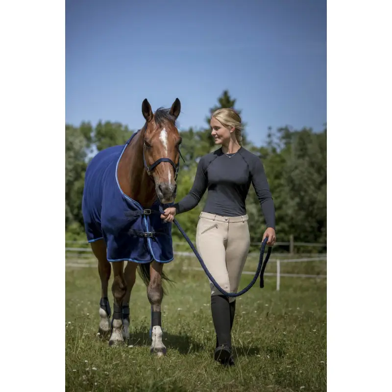 Ensemble licol et longe ‘Club’ noir pour cheval
