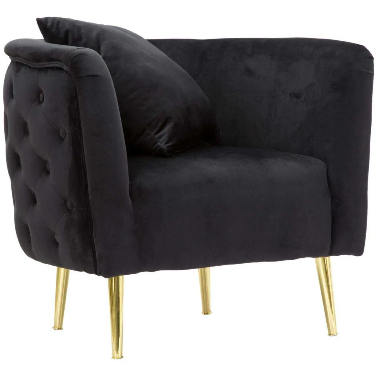 Fauteuil en tisu matelassé Bucarest 76 x 74 x 71 cm