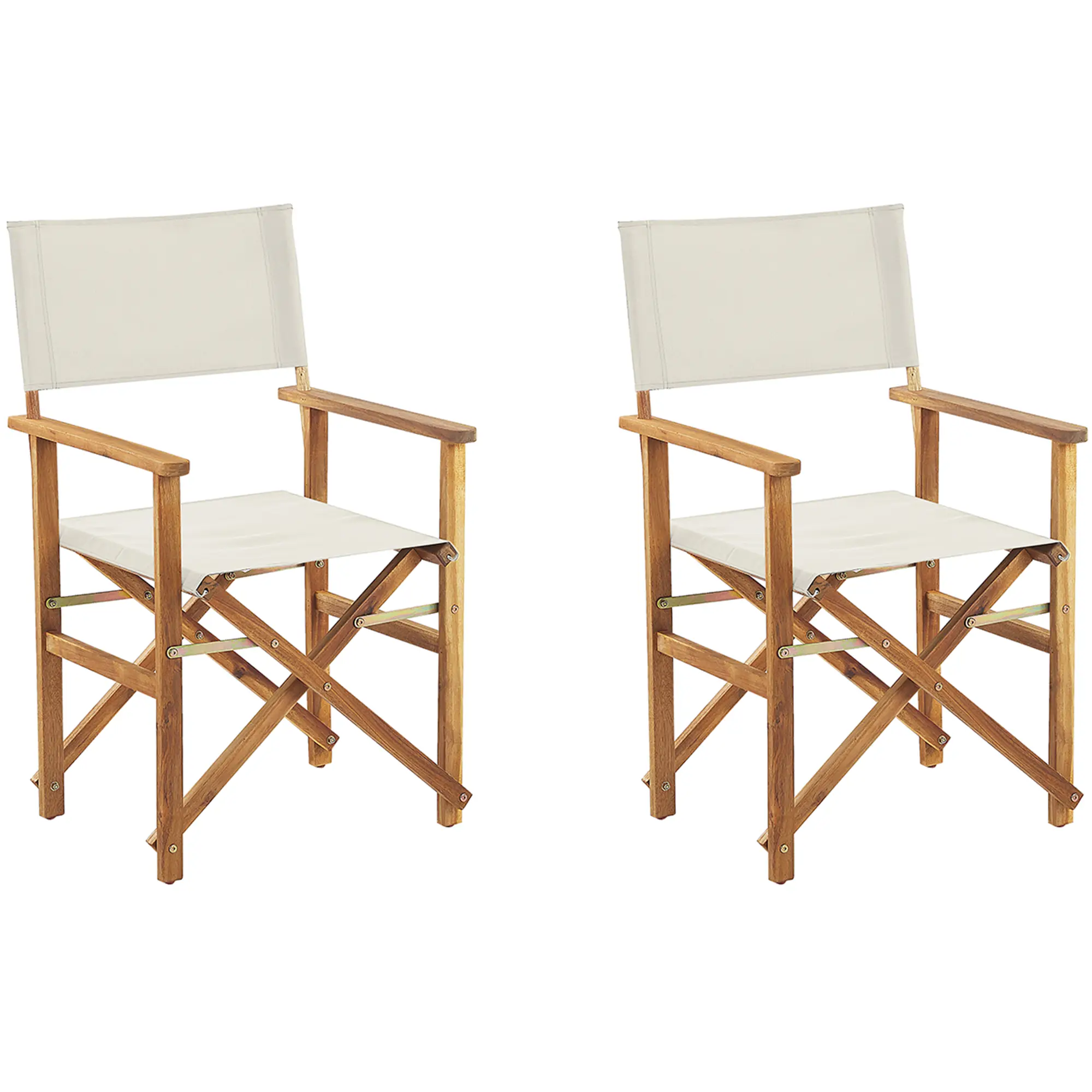 Chaise de jardin Tissu Blanc cassé CINE – Beliani