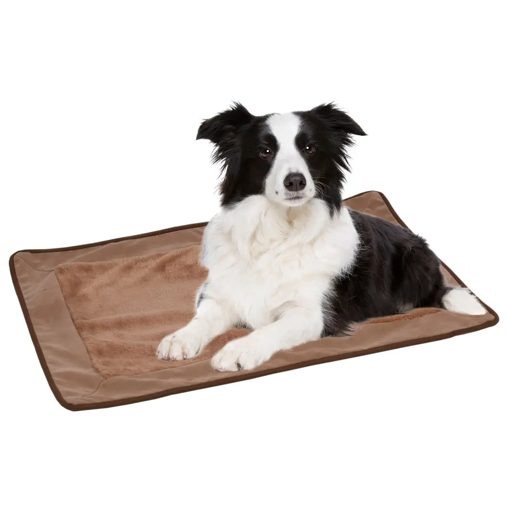 Flamingo – Tapis Thermique L 100 x 60 x 1.5 cm marron pour chien