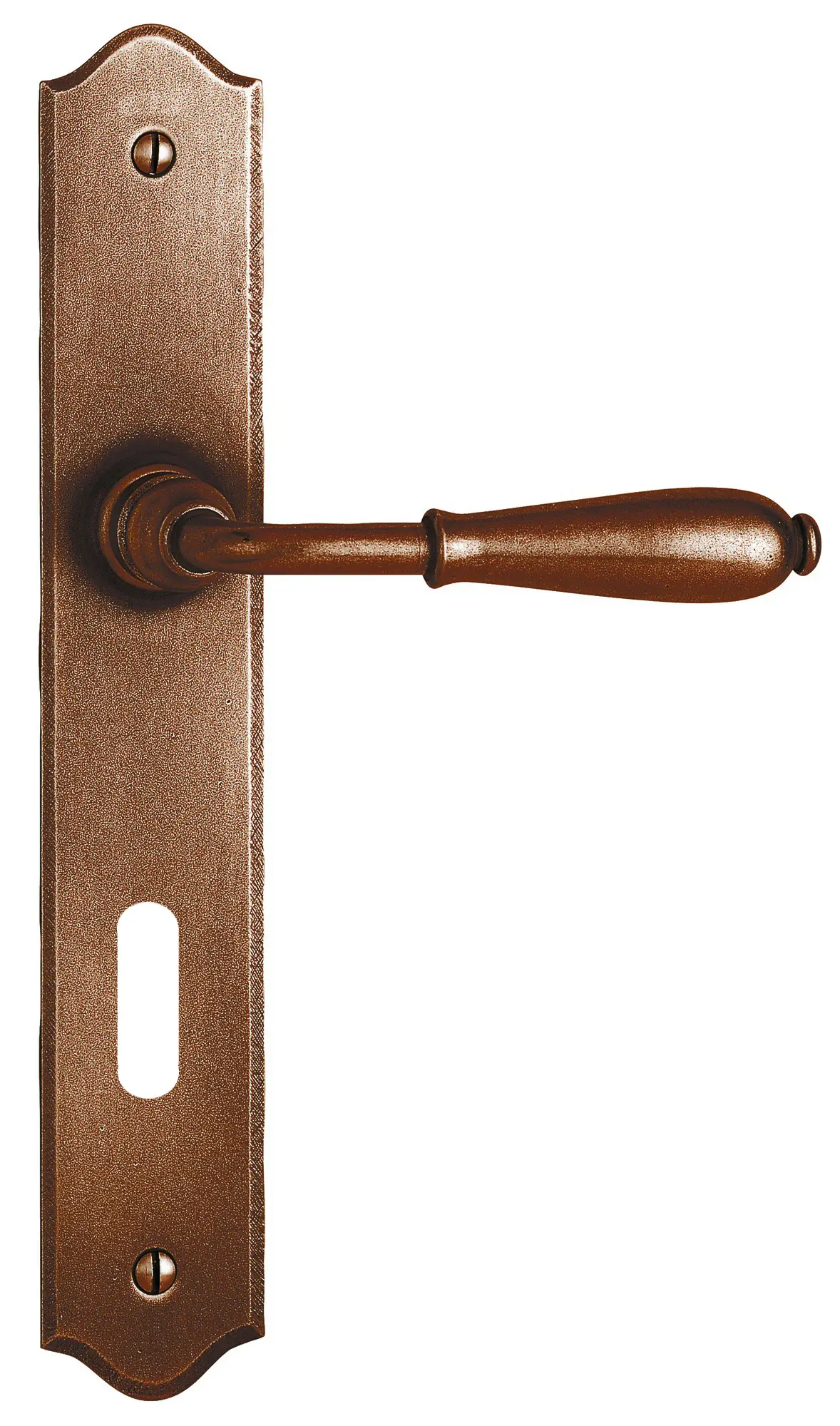 Ensemble double béquille sur plaque NEVERS fer rouillé clé L – BOUVET – 28638