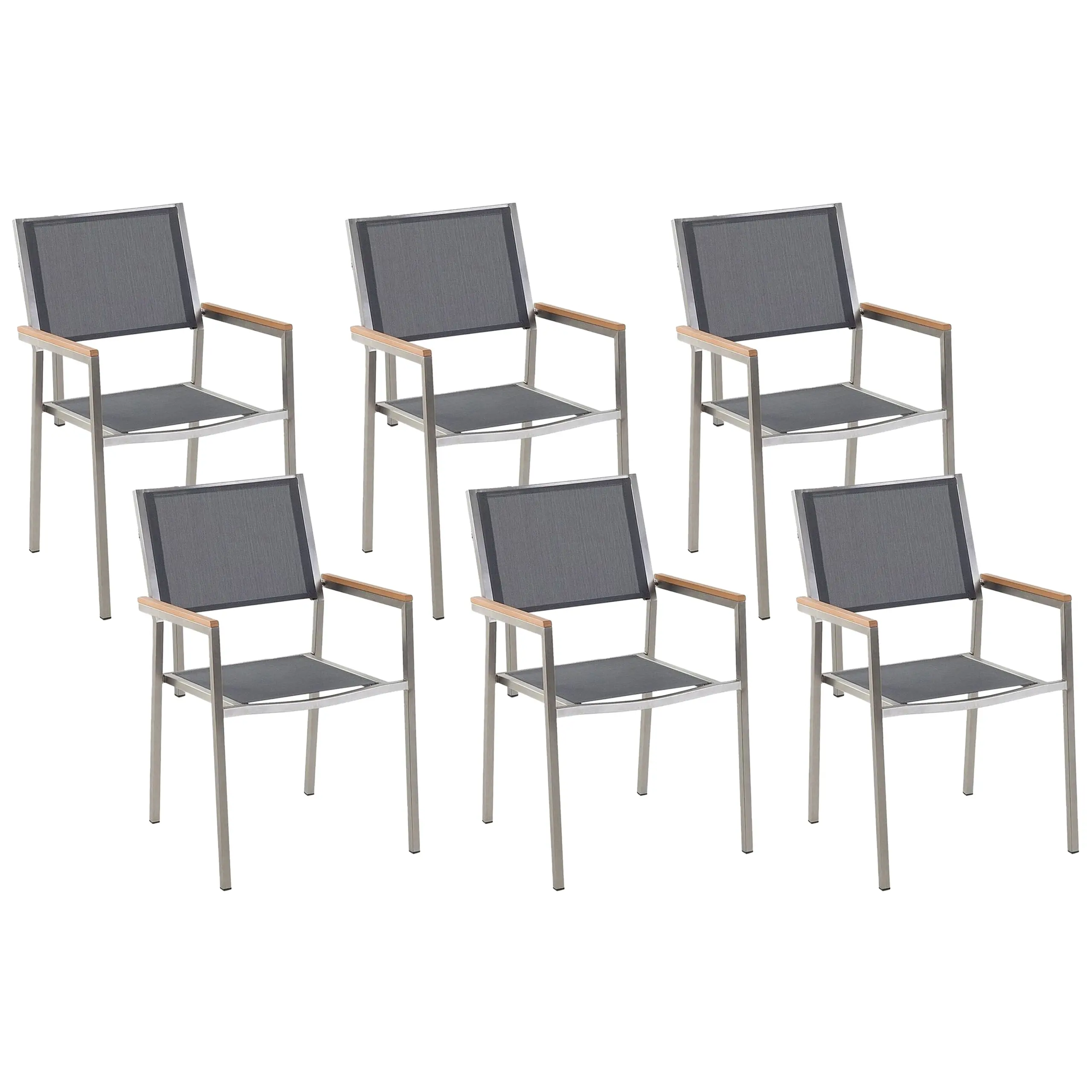 Chaise de salle à manger Acier inox Gris GROSSETO – Beliani