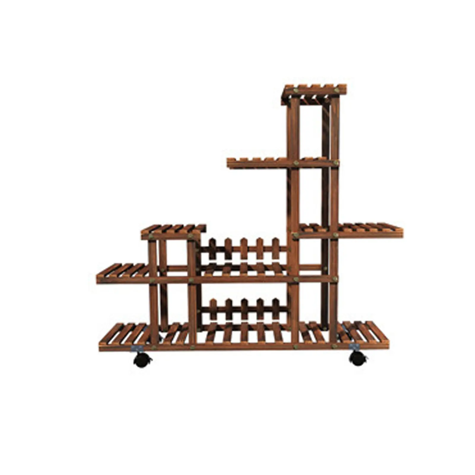 Étagère Plantes Bois Massif Multi-niveaux Balcon Salon Support Pot Fleur Stable Décoration – ComfortXL Outdoor Living