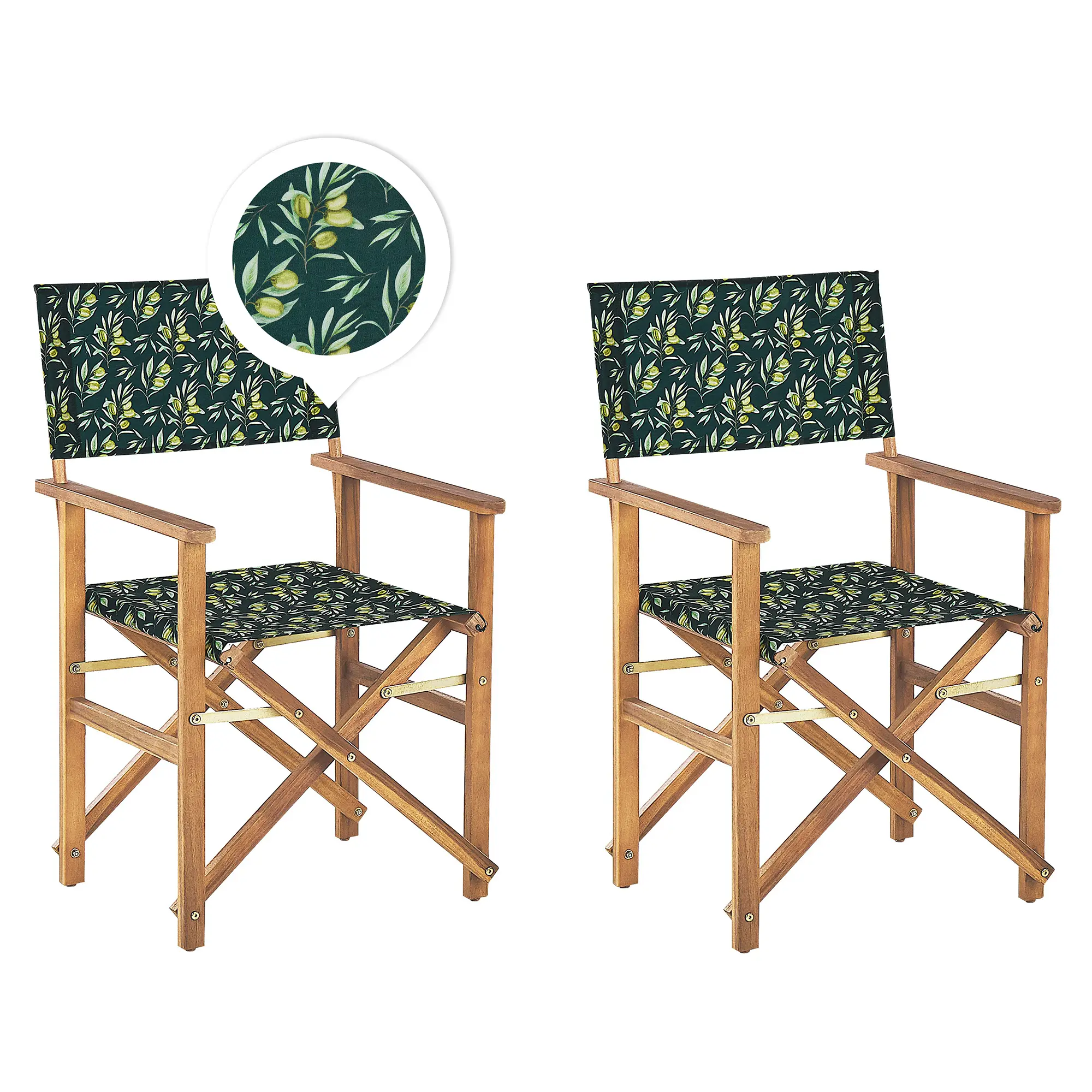 Chaise de jardin Tissu Vert foncé CINE – Beliani
