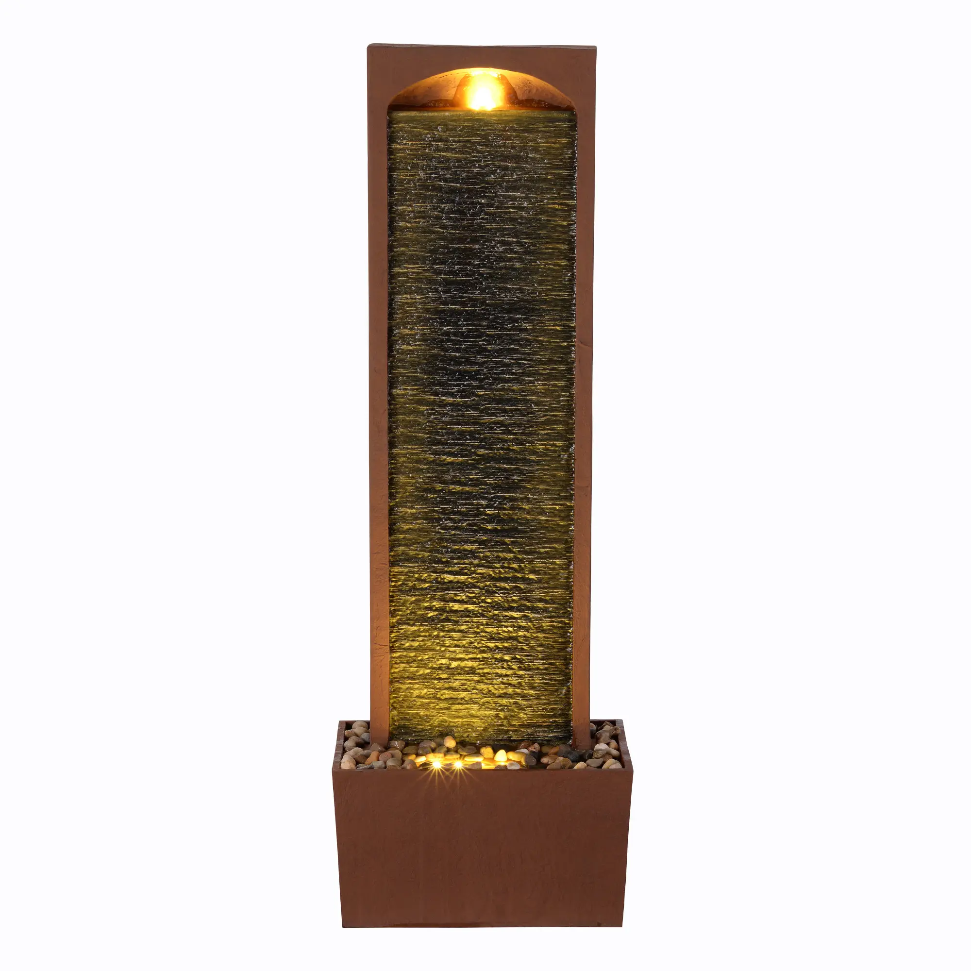 Fontaine cascade LED en polyrésine, rouge Teamson Home