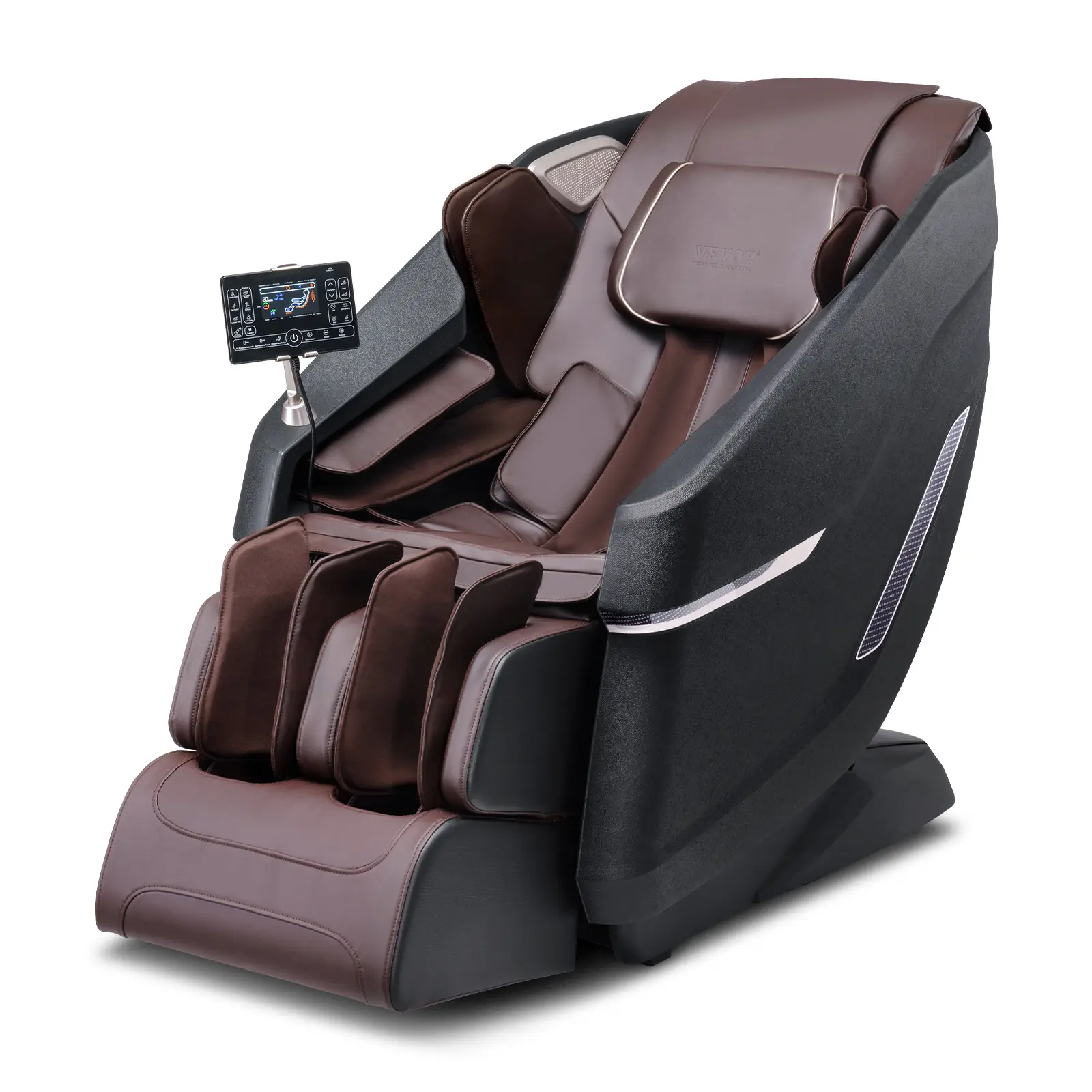 VEVOR Fauteuil massage piste SL flexible, shiatsu 3D corps, zéro gravité, 10-18 modes auto, chauffage, Bluetooth, air.