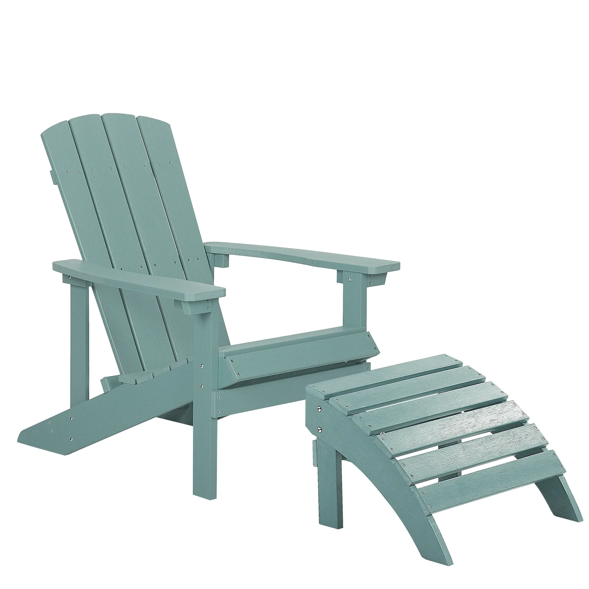 Chaise de jardin Bois synthétique Turquoise ADIRONDACK – Beliani
