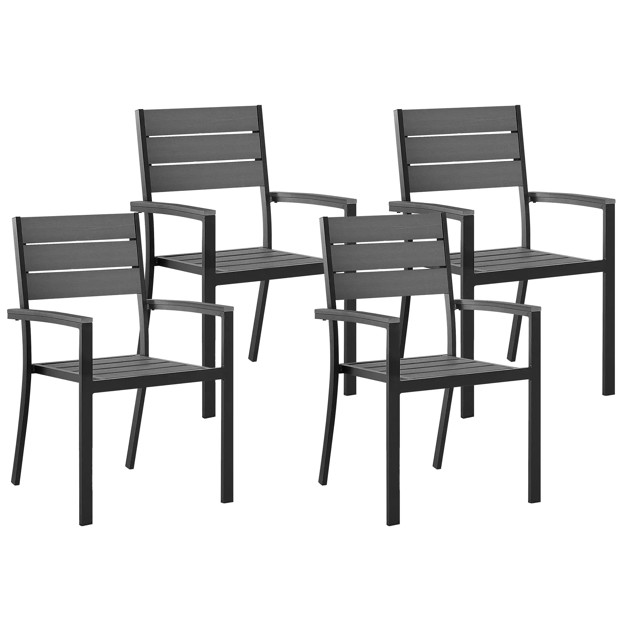 Chaise de salle à manger Bois synthétique Gris PRATO – Beliani