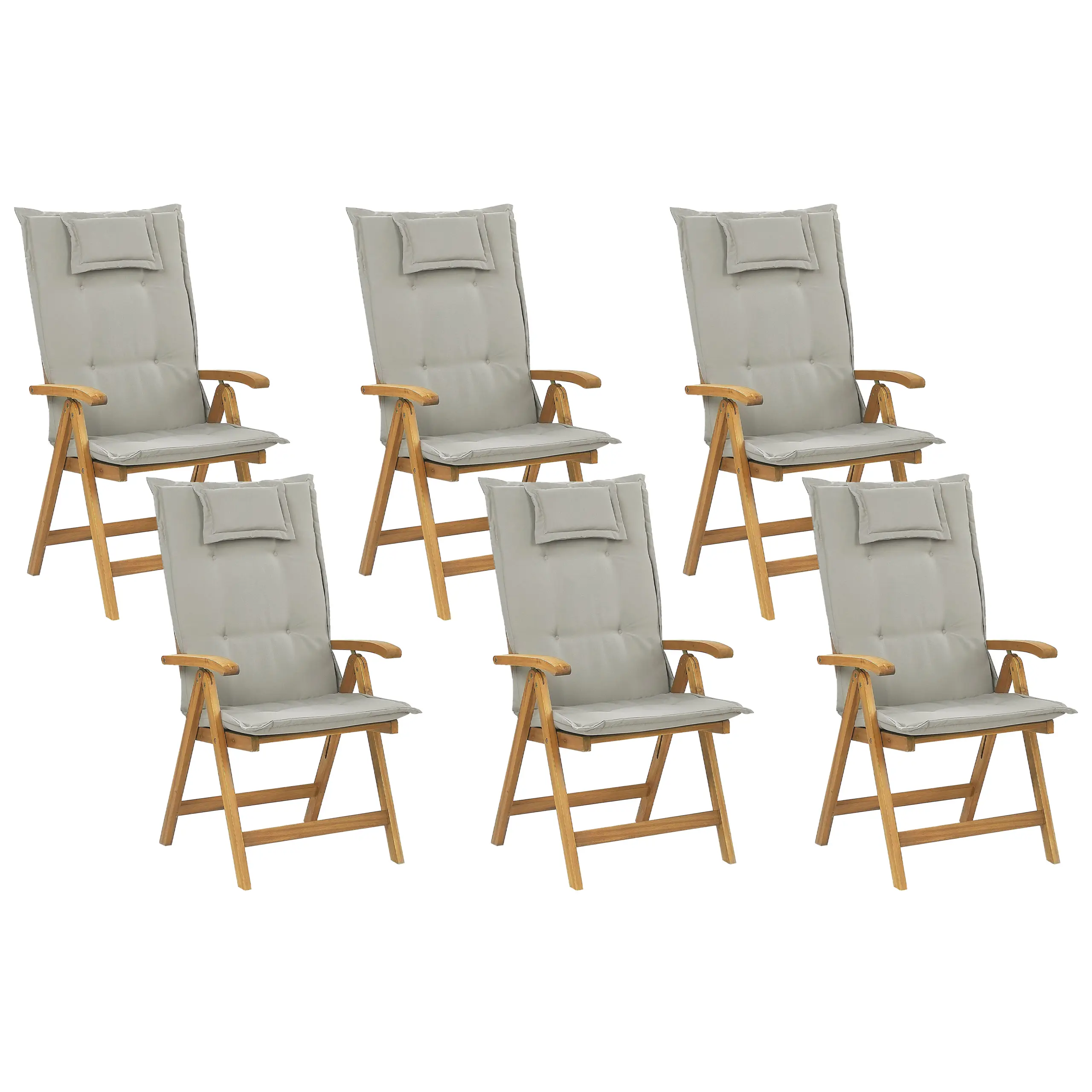 Chaise de jardin Acacia Taupe JAVA Beliani