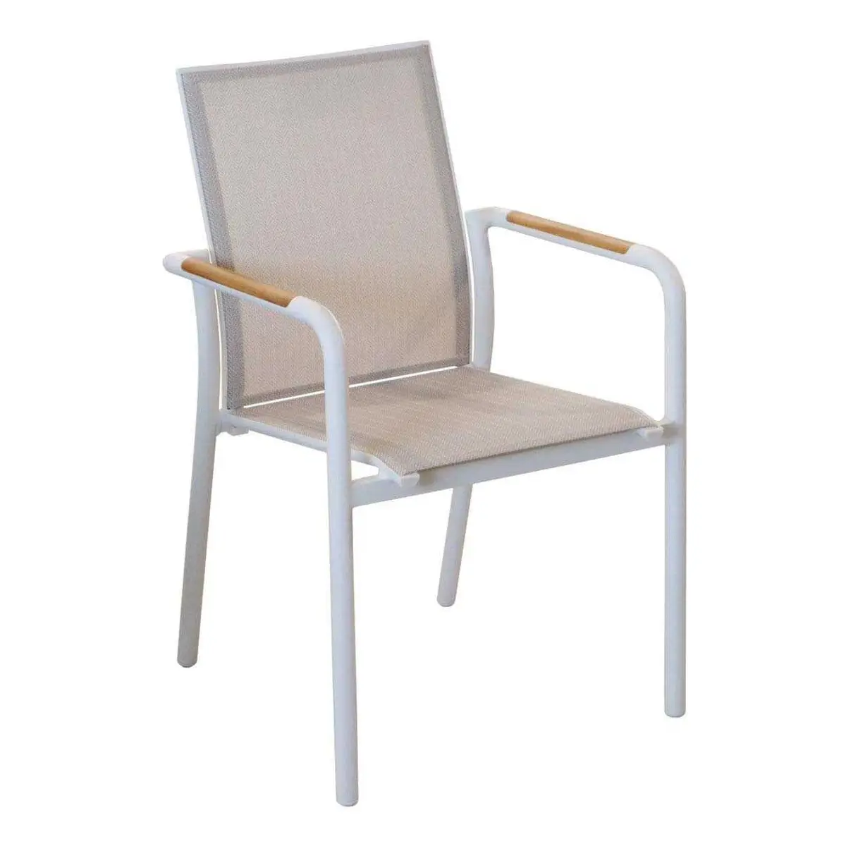 Fauteuil de jardin empilable en aluminium Aroha