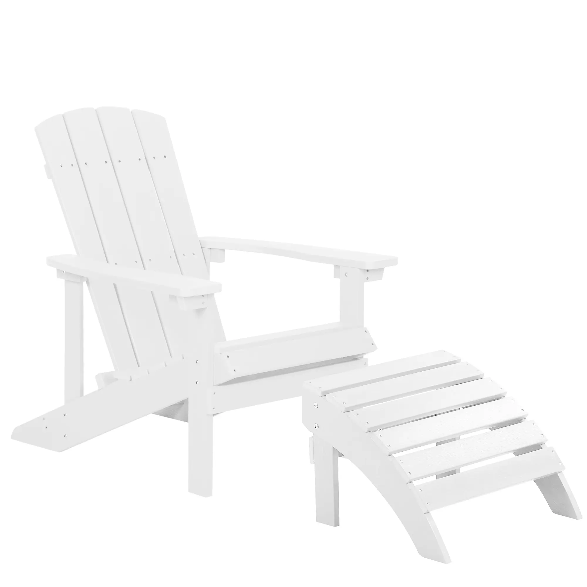 Chaise de jardin Bois synthétique Blanc ADIRONDACK – Beliani
