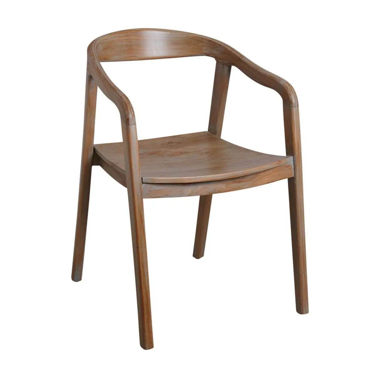 Fauteuil en teck patiné Ciamis