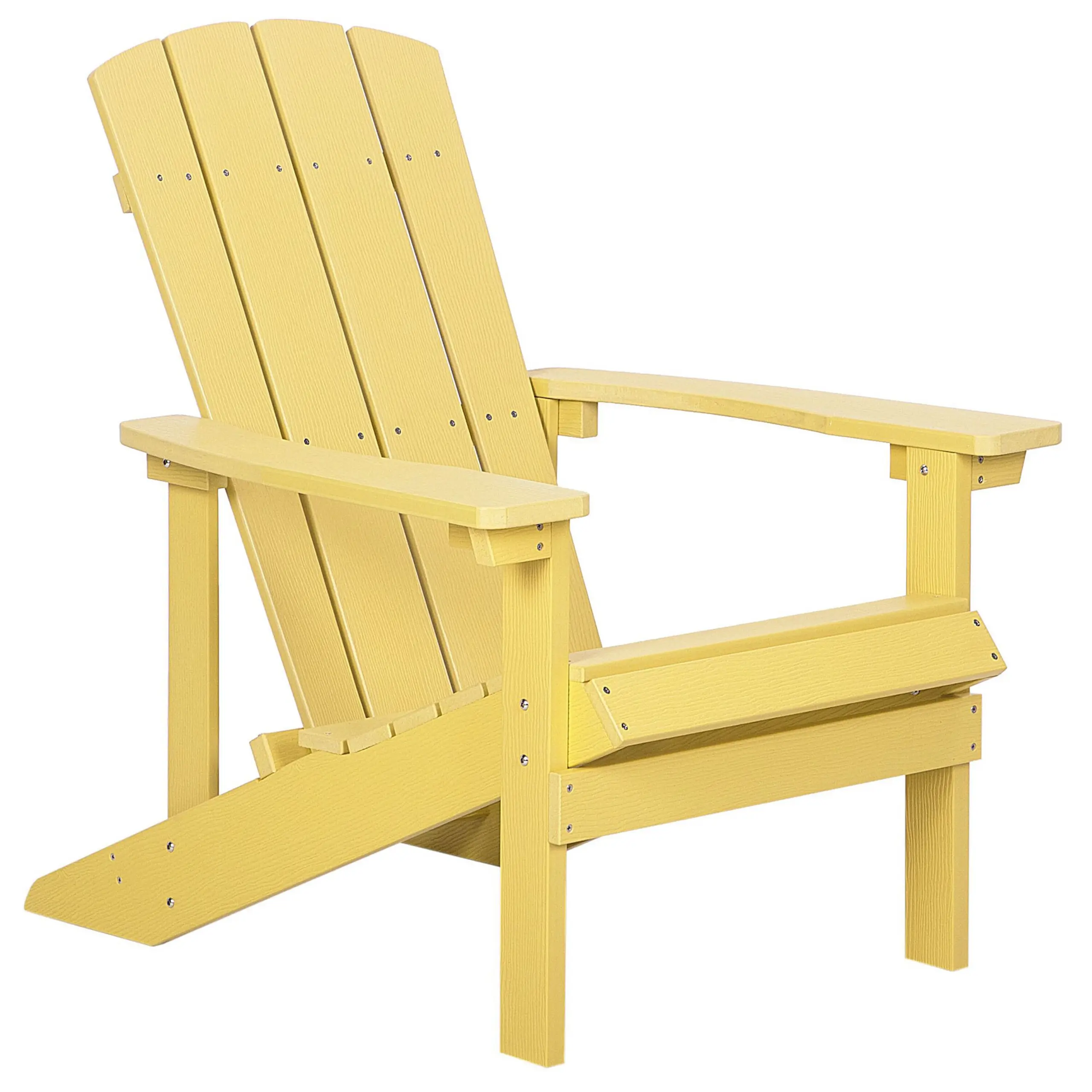 Chaise de jardin Bois synthétique Jaune ADIRONDACK – Beliani