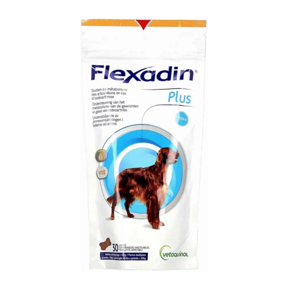 Flexadin Plus – Articulations Moyen et Grand Chien – Vetoquinol 30 bouchées