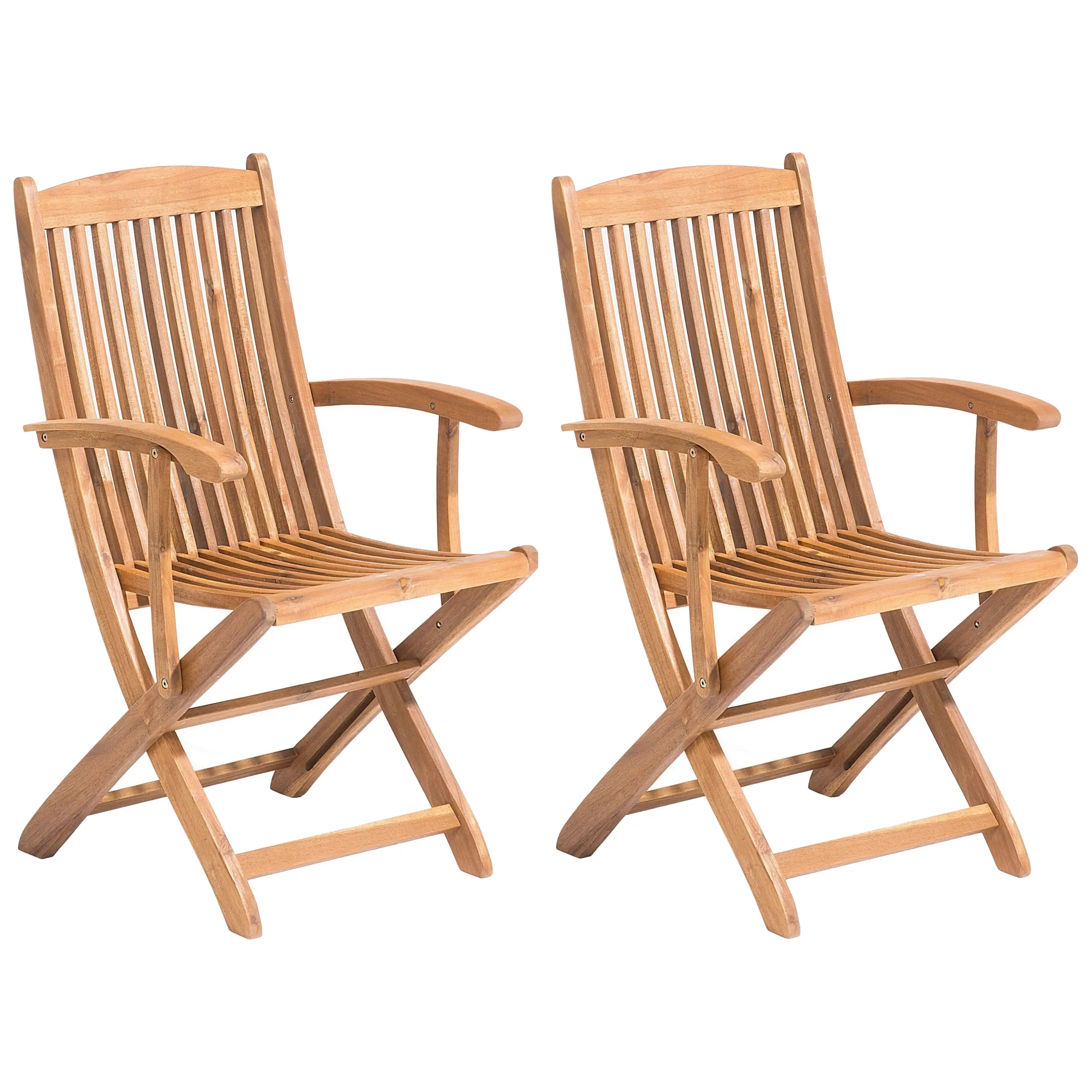 Chaise de salle à manger Acacia Marron clair MAUI – Beliani