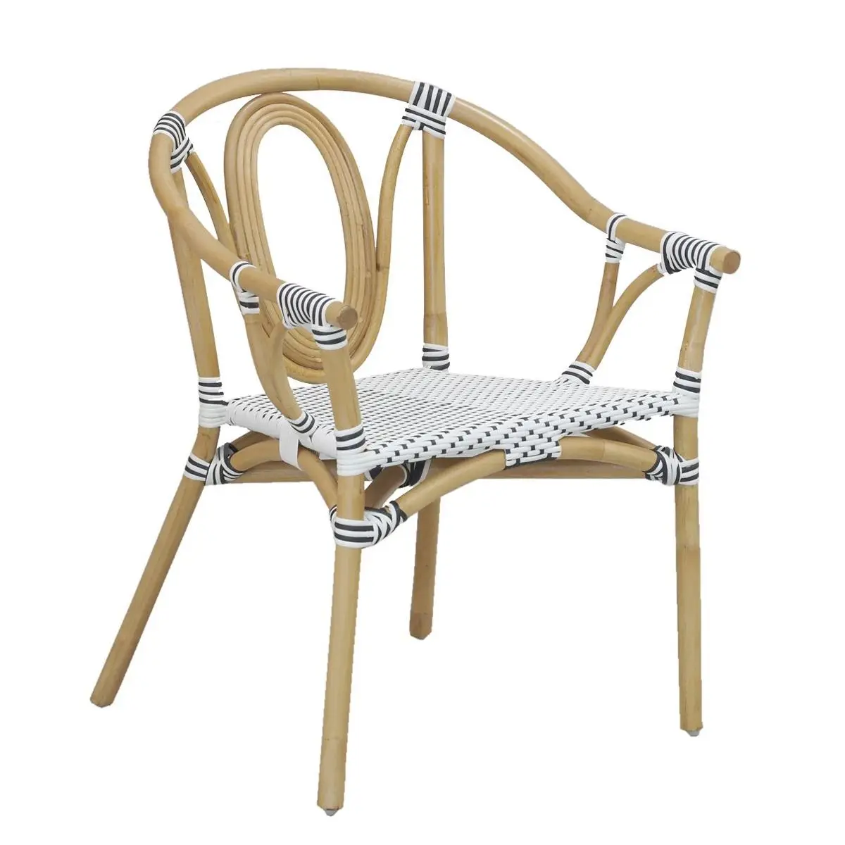 Fauteuil en rotin naturel et polyrésine Ona