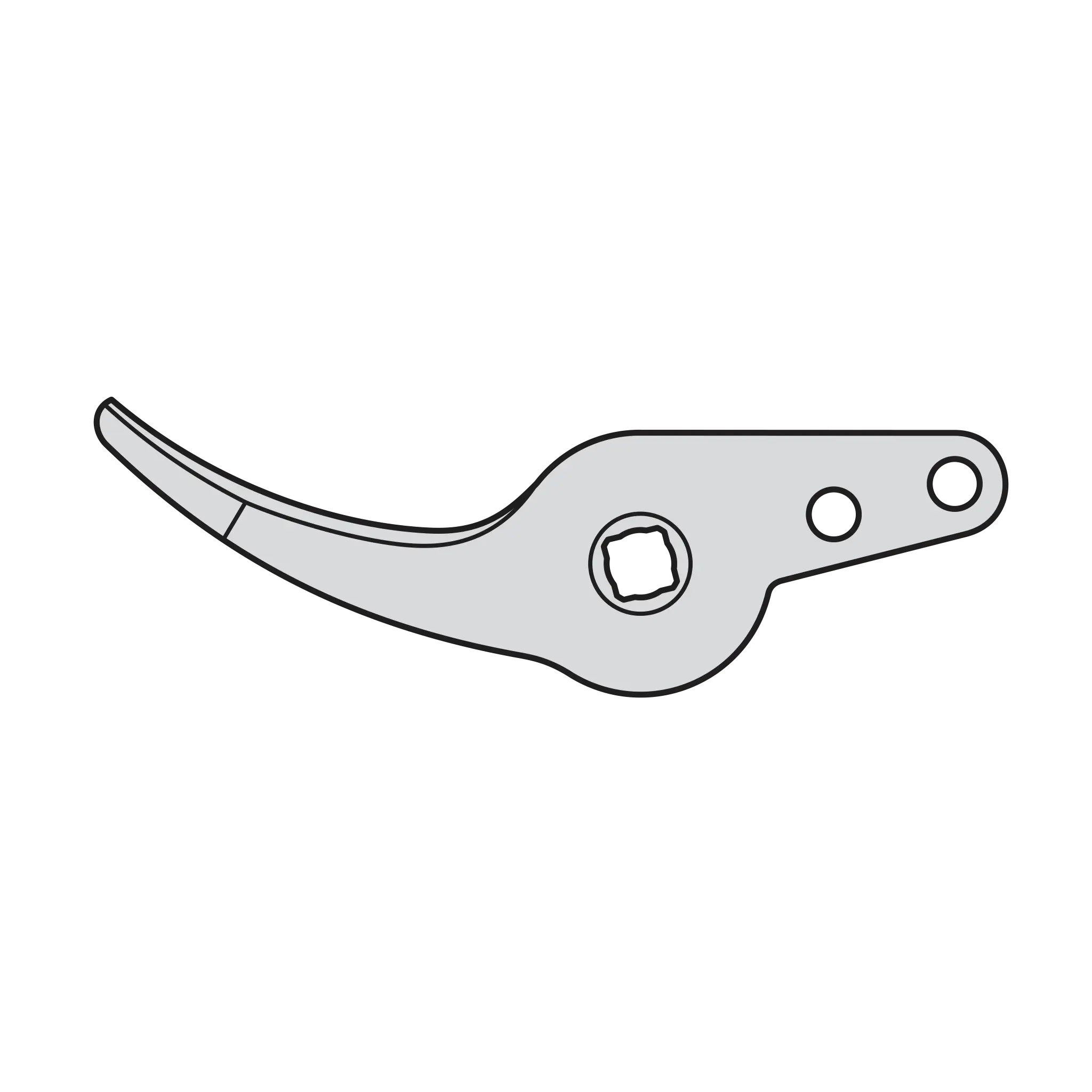 FELCO Contre-lame de rechange avec vis 6/4, argent pour sécateurs FELCO 6 (35 x 15 x 5 cm) FELCO 6/4