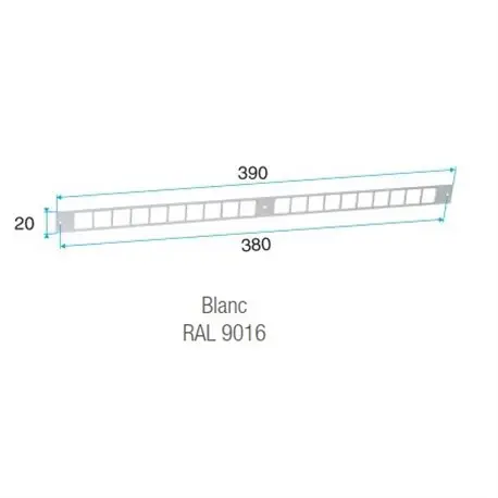 Flasque longue 390 mm ALDES pour entrée d’air EHB/EHL – Blanc – 11011413
