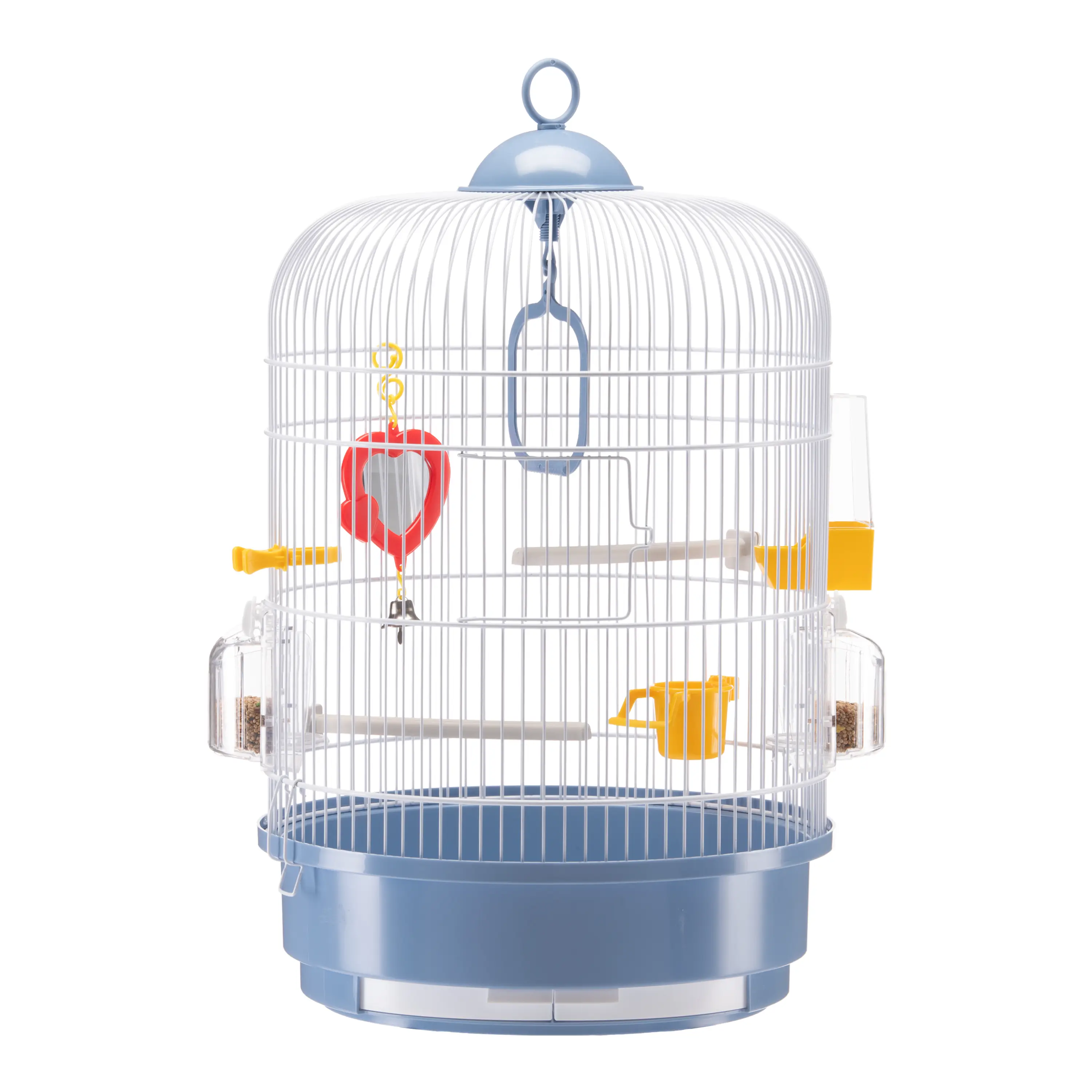 Ferplast Cage à Oiseaux REGINA Cage pour Oiseaux, Canaris, Perruches Ondulées, en Métal, Accessoires inclus Mangeoires rotatives Perchoirs, 32,5 x