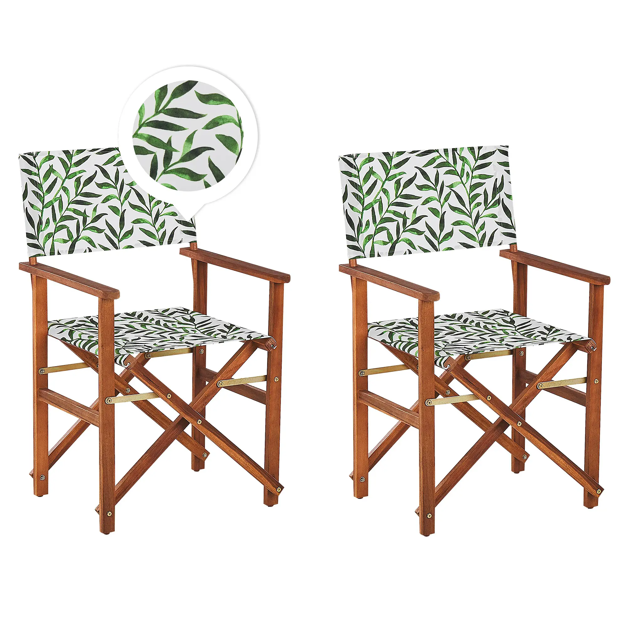Chaise de jardin Tissu Marron foncé CINE – Beliani