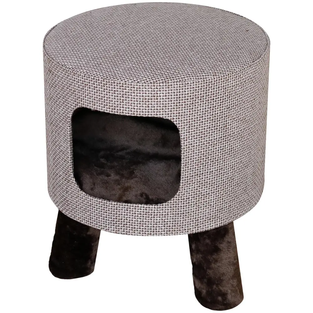 Flamingo – Tabouret Omar brun pour chat M ø 42 cm H 48 cm