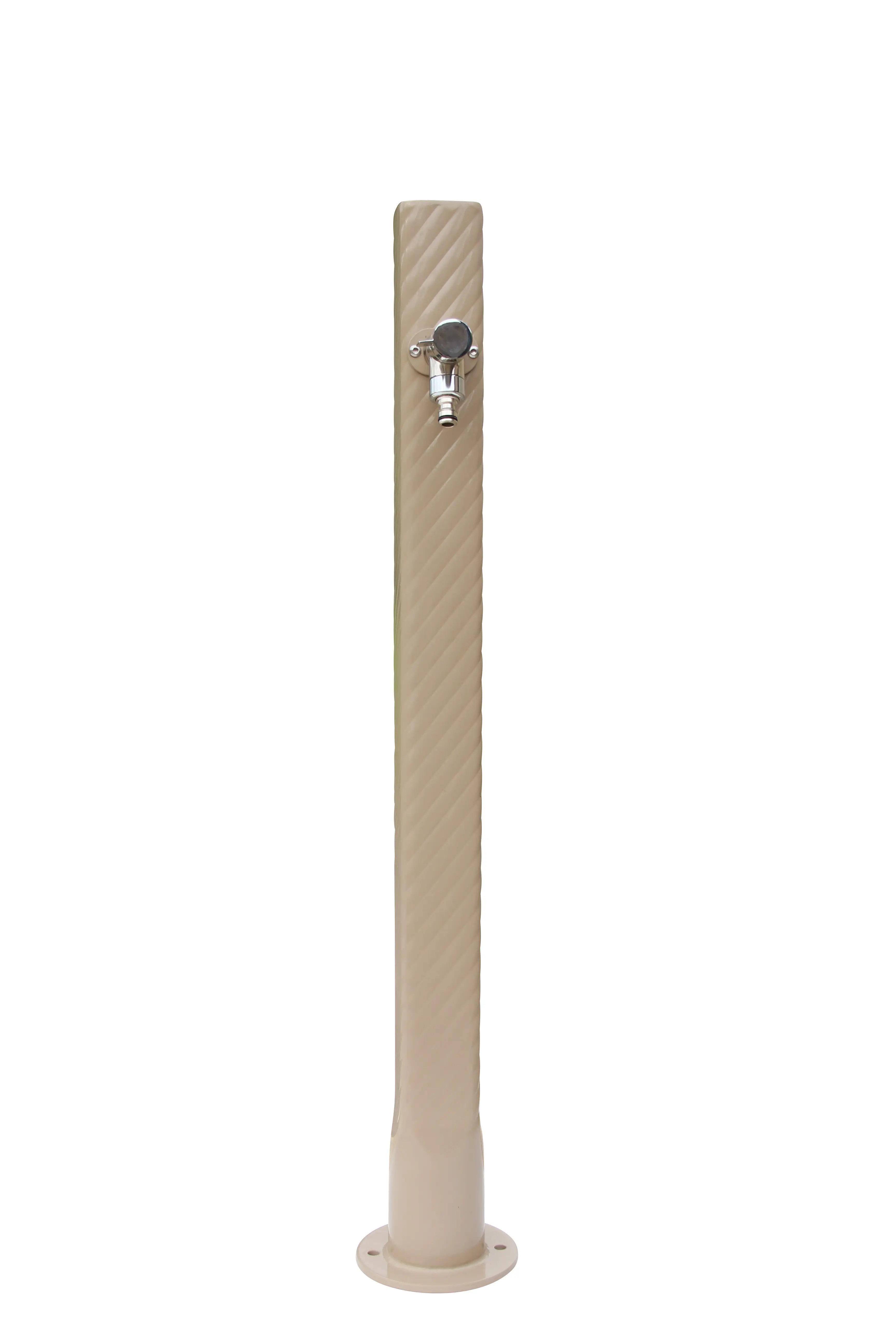 Fontaine borne téthys taupe avec robinet rounded Dommartin H. 95cm X L. 15cm