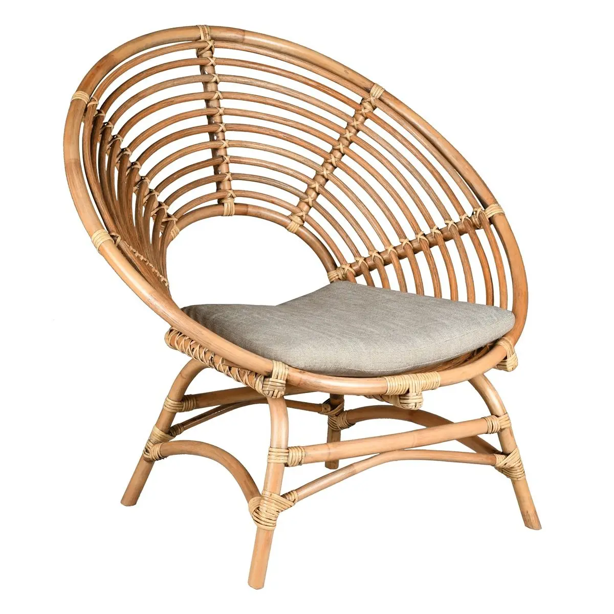 Fauteuil en rotin naturel ajouré
